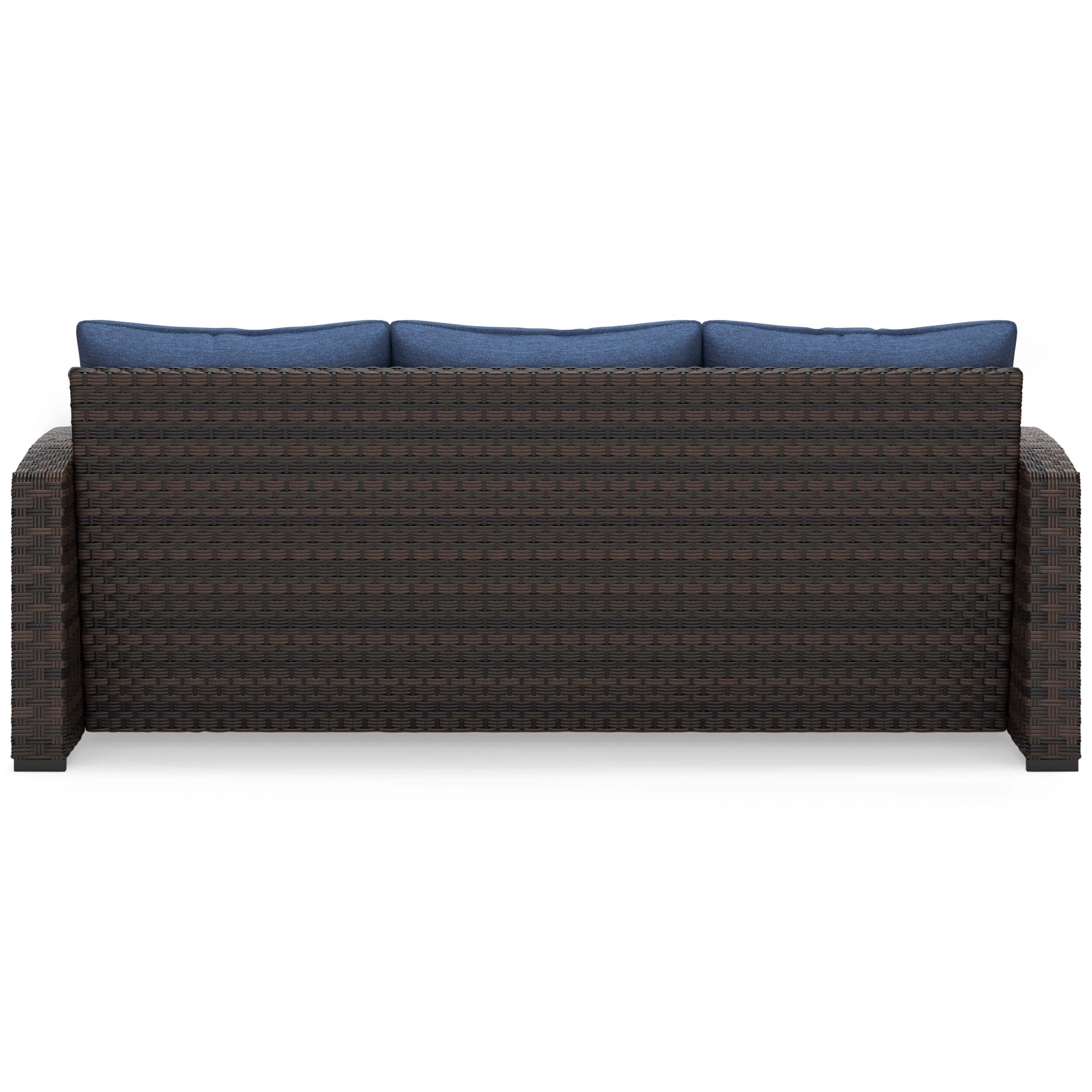 Windglow Outdoor Nuvella Fabric/Resin Wicker Sofa w/2 Pillows