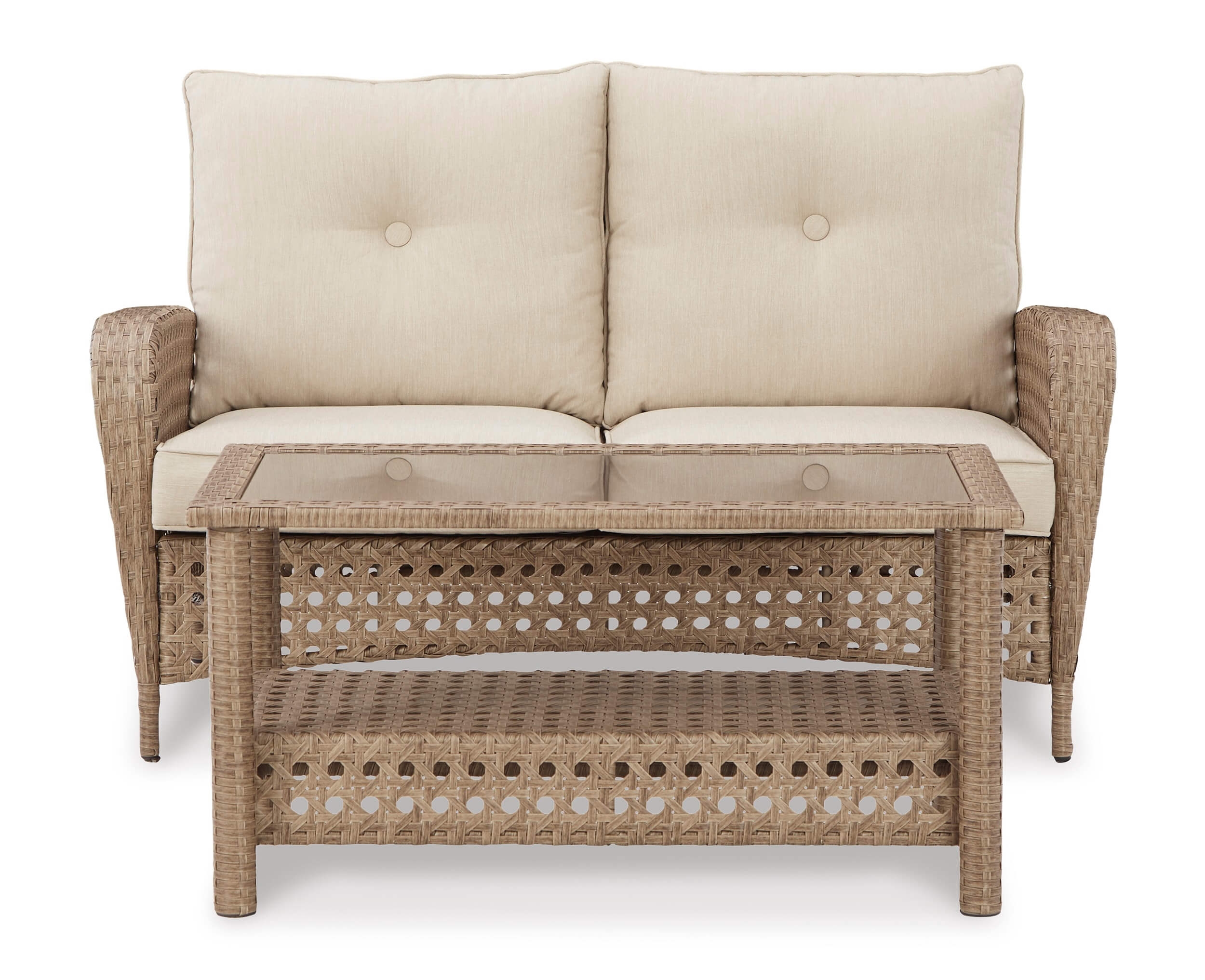 Braylee Outdoor Nuvella Fabric/Resin Wicker Patio Set