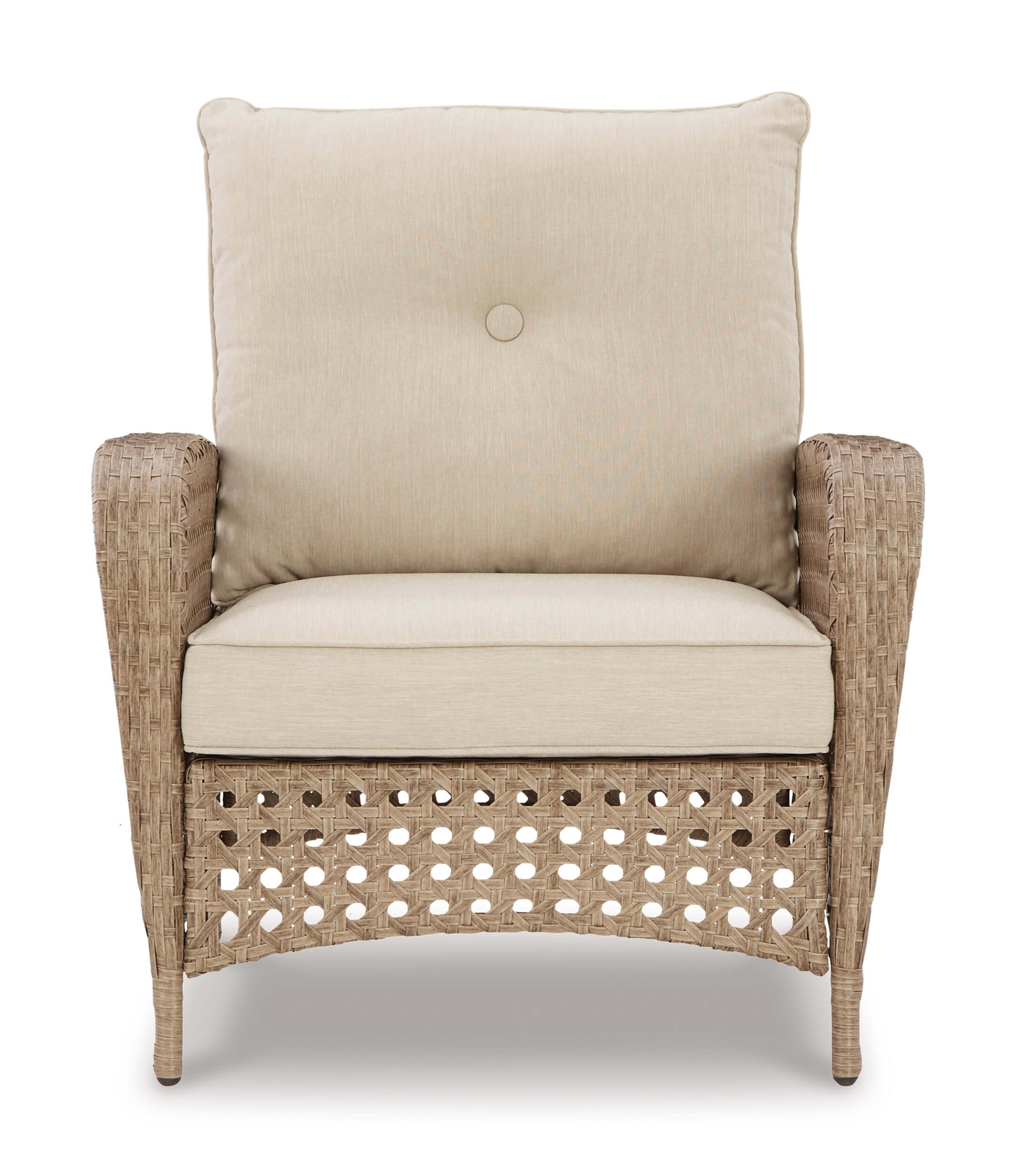 Braylee Outdoor Nuvella Fabric/Resin Wicker Lounge Chair, Set of 2