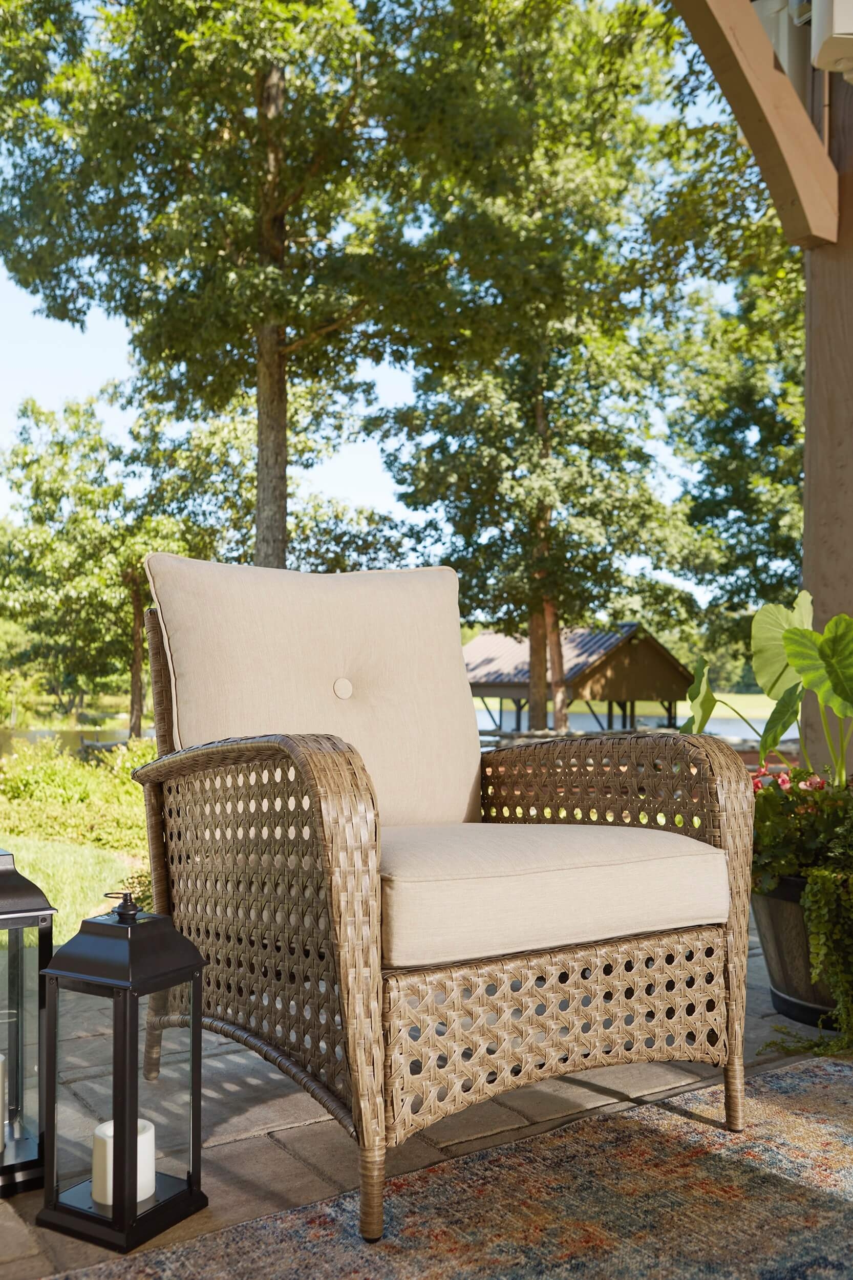 Braylee Outdoor Nuvella Fabric/Resin Wicker Patio Set