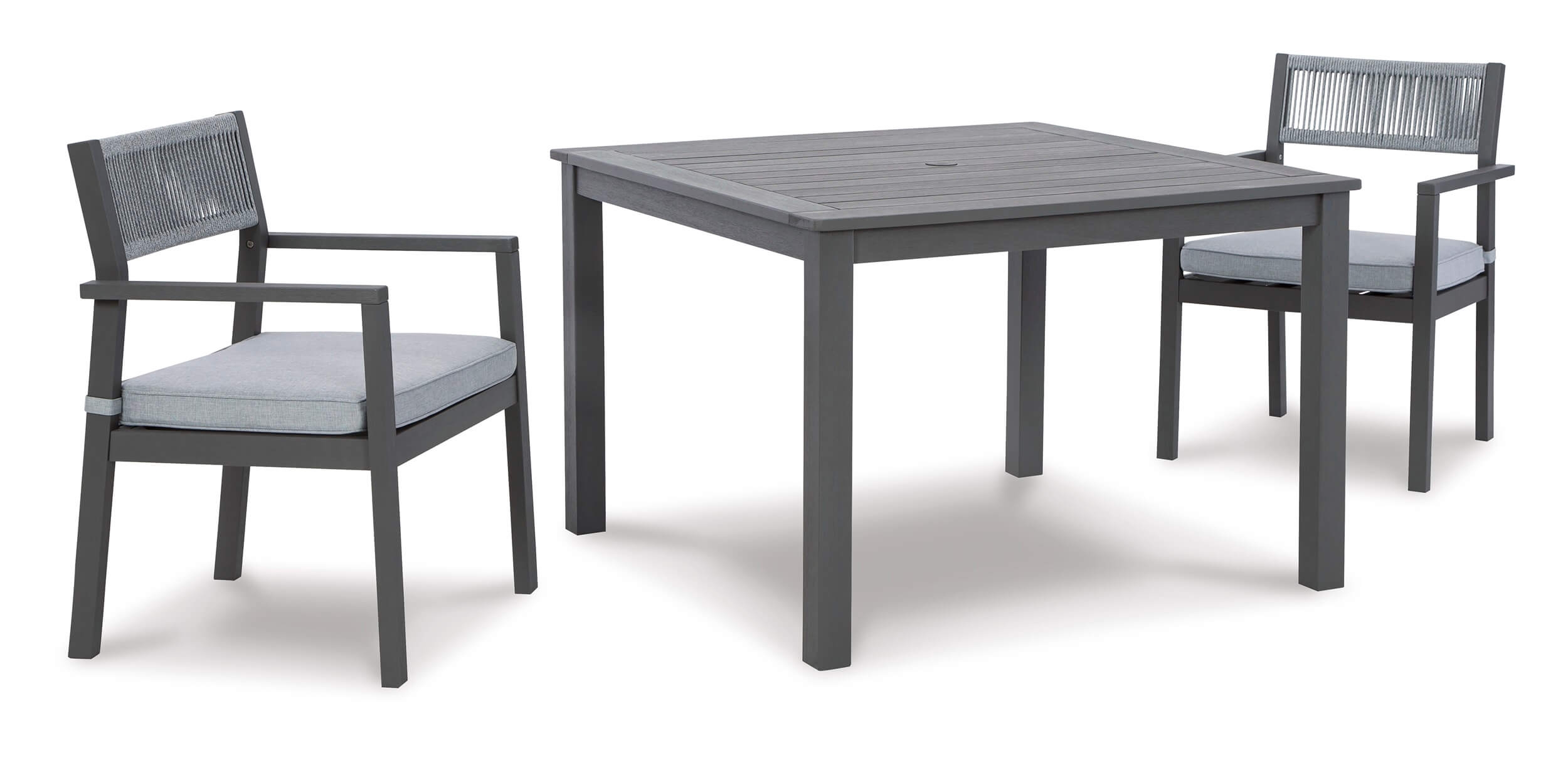 Eden Town Outdoor Eucalyptus Wood Square Patio Dining Set