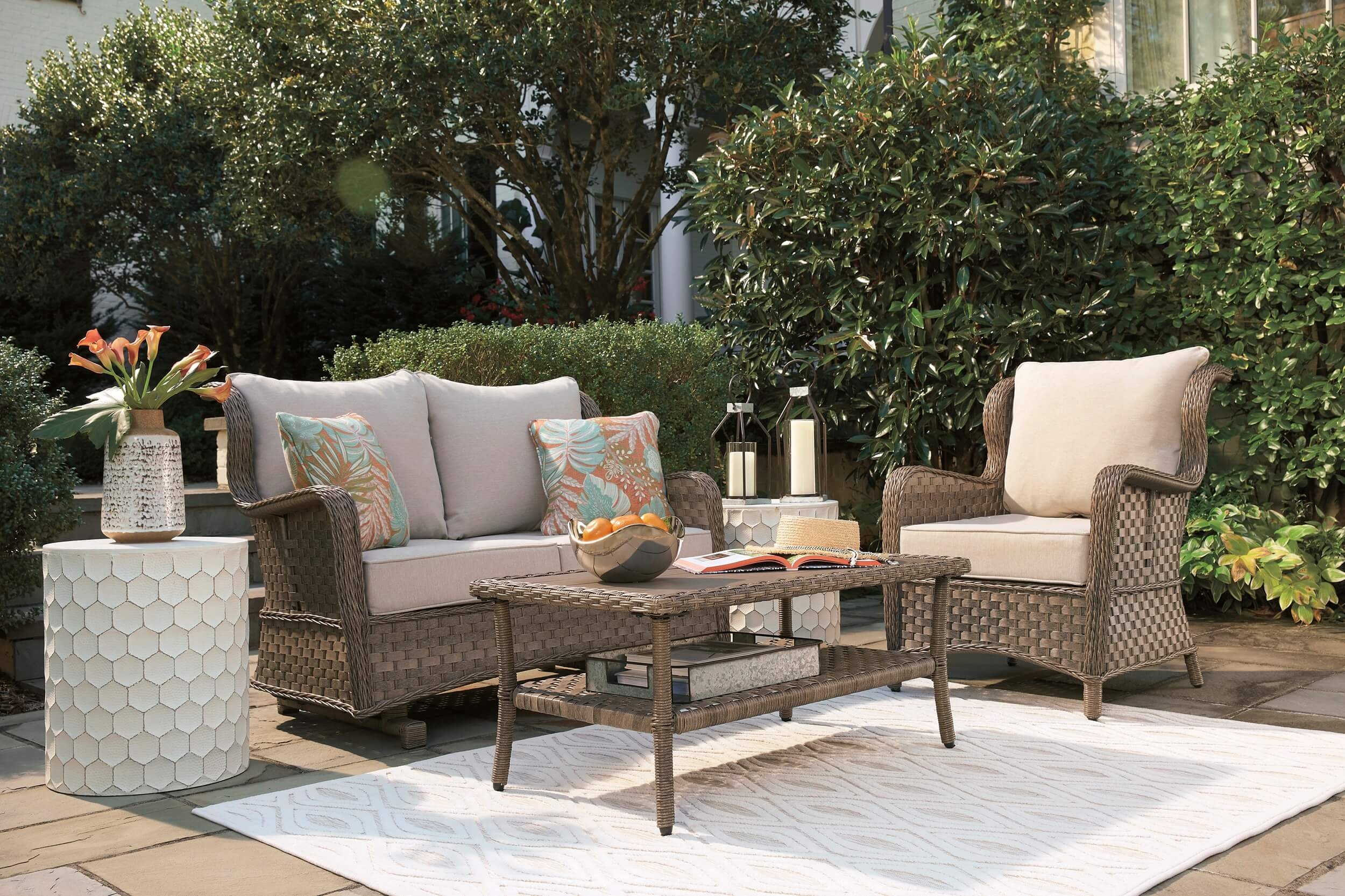Clear Ridge Outdoor Resin Wicker Patio Set