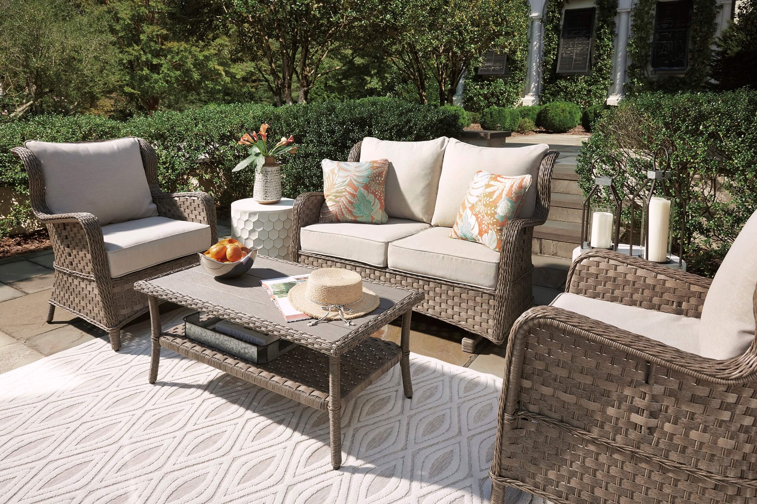 Clear Ridge Outdoor Resin Wicker Patio Set