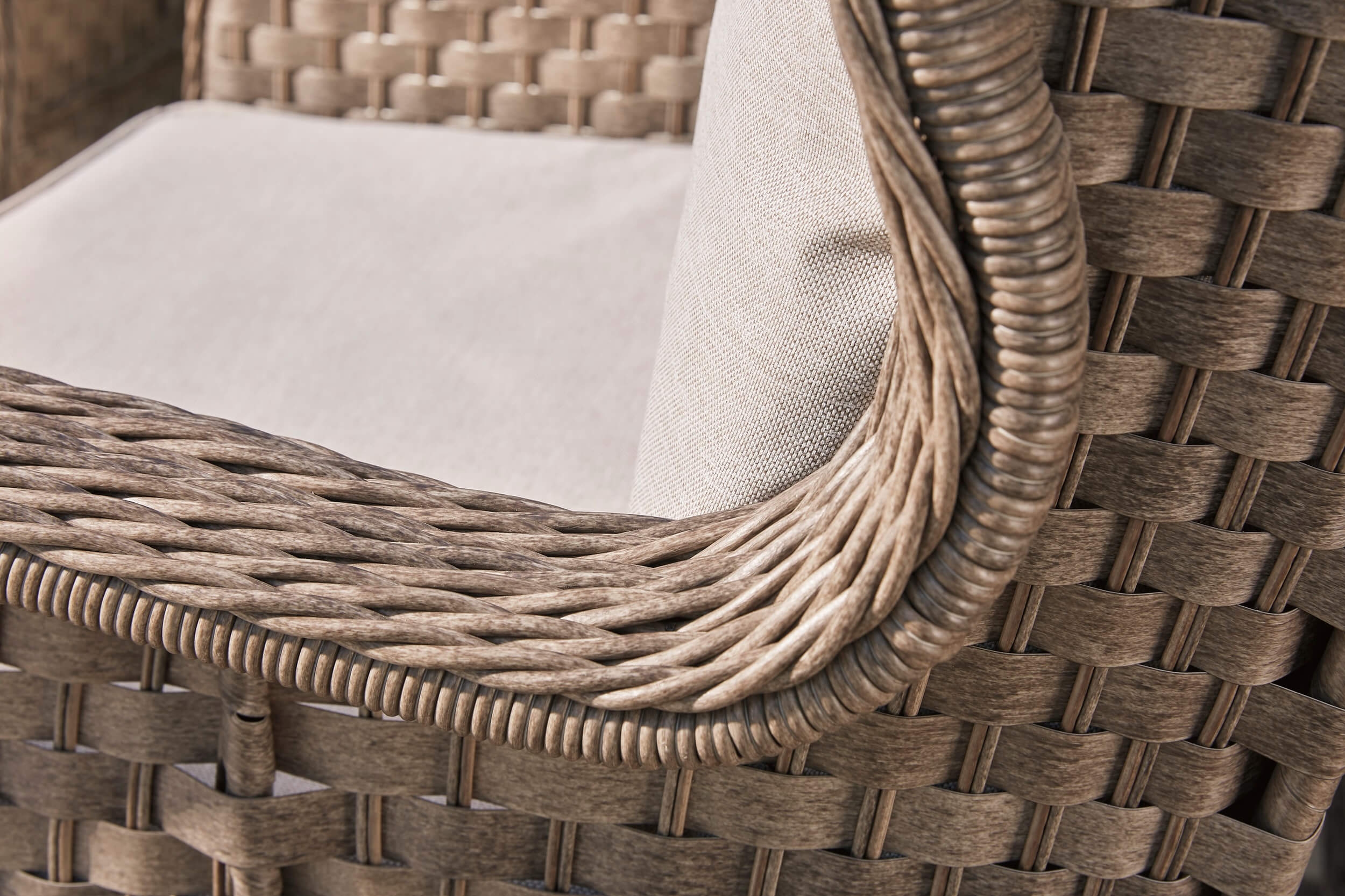 Clear Ridge Outdoor Nuvella Fabric/Resin Wicker Lounge Chair, Set of 2