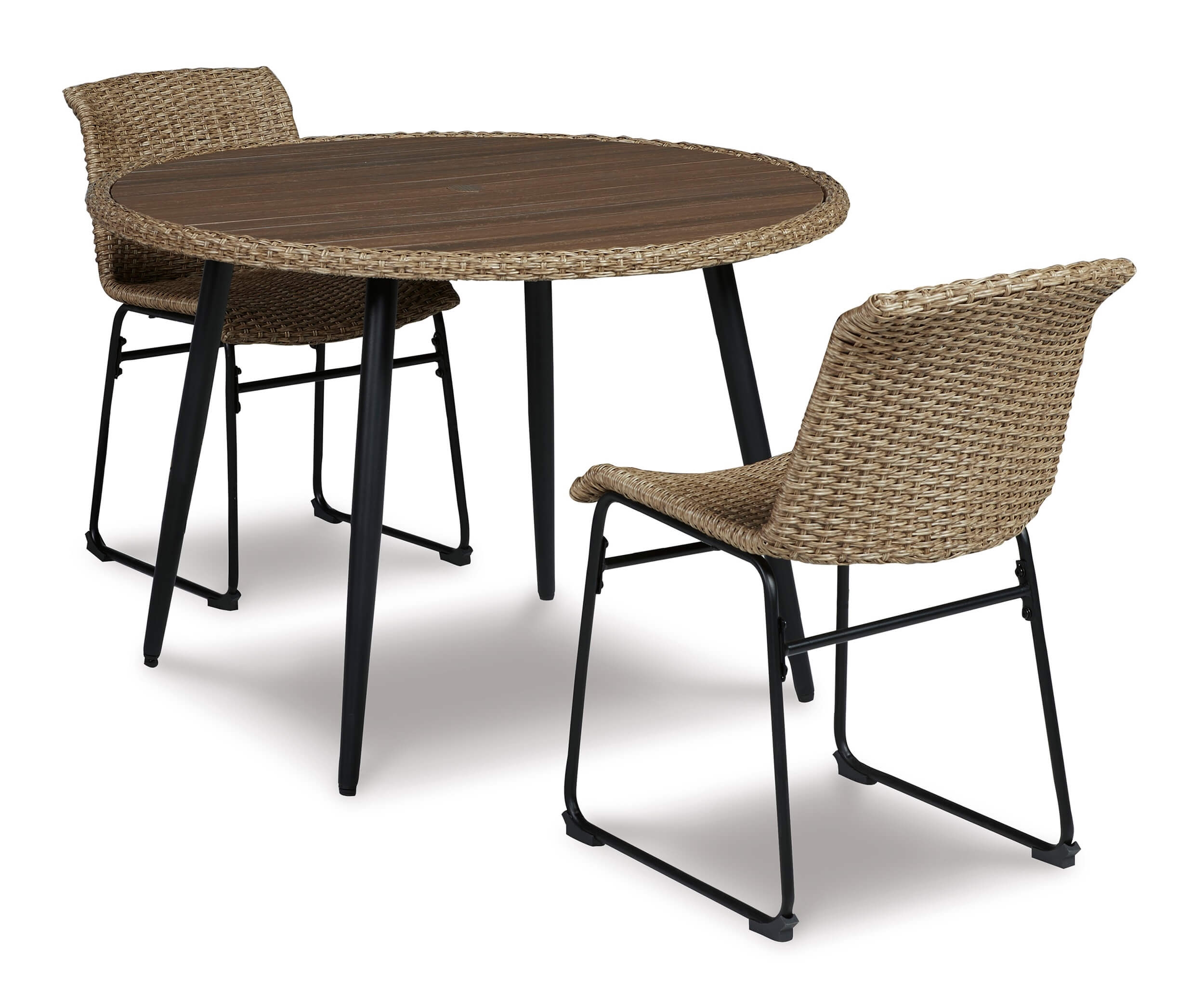 Amaris Outdoor Resin Round Patio Dining Set