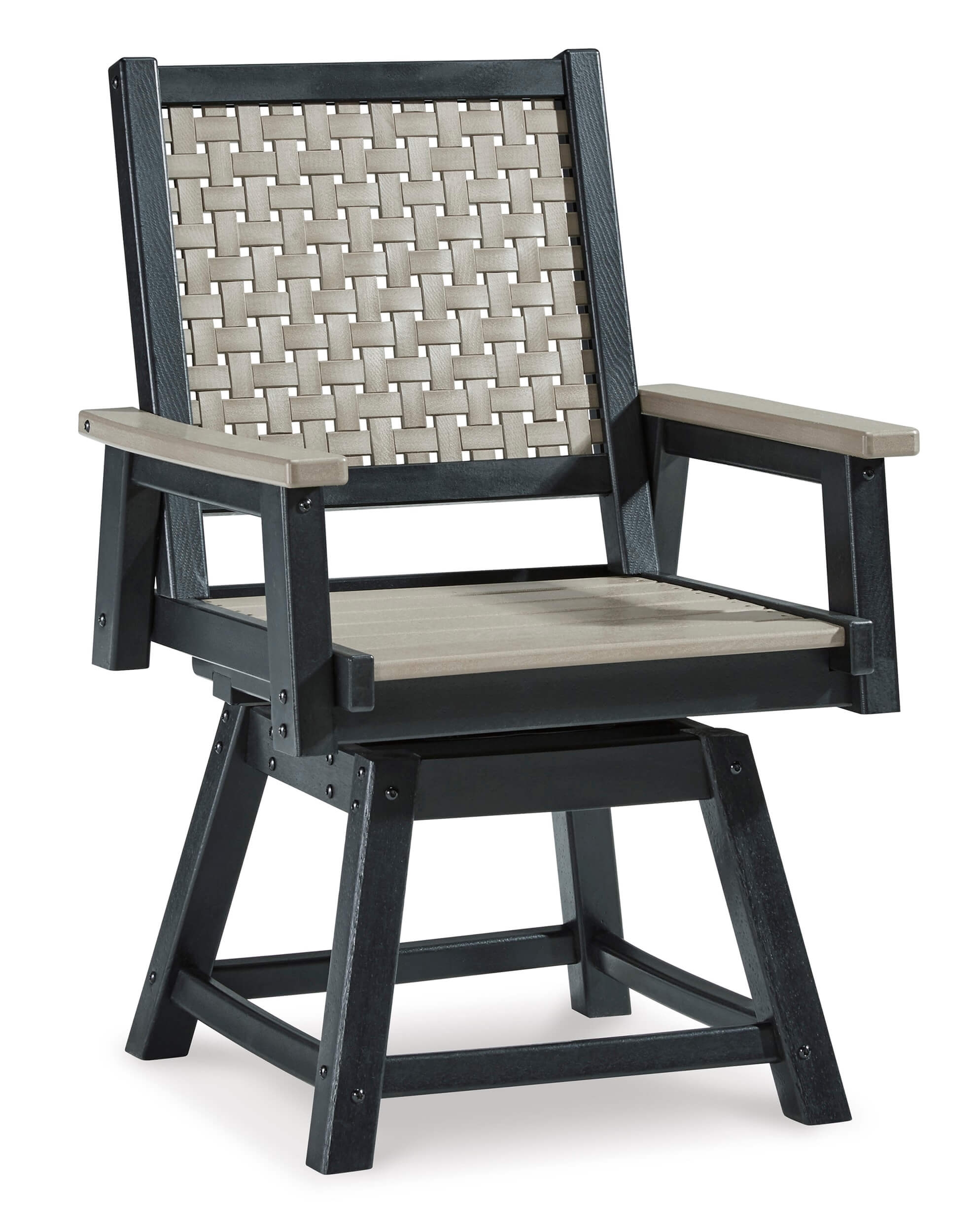 Mount Valley Outdoor High-Density Polyethylene Swivel Dining Chair, Set of 2