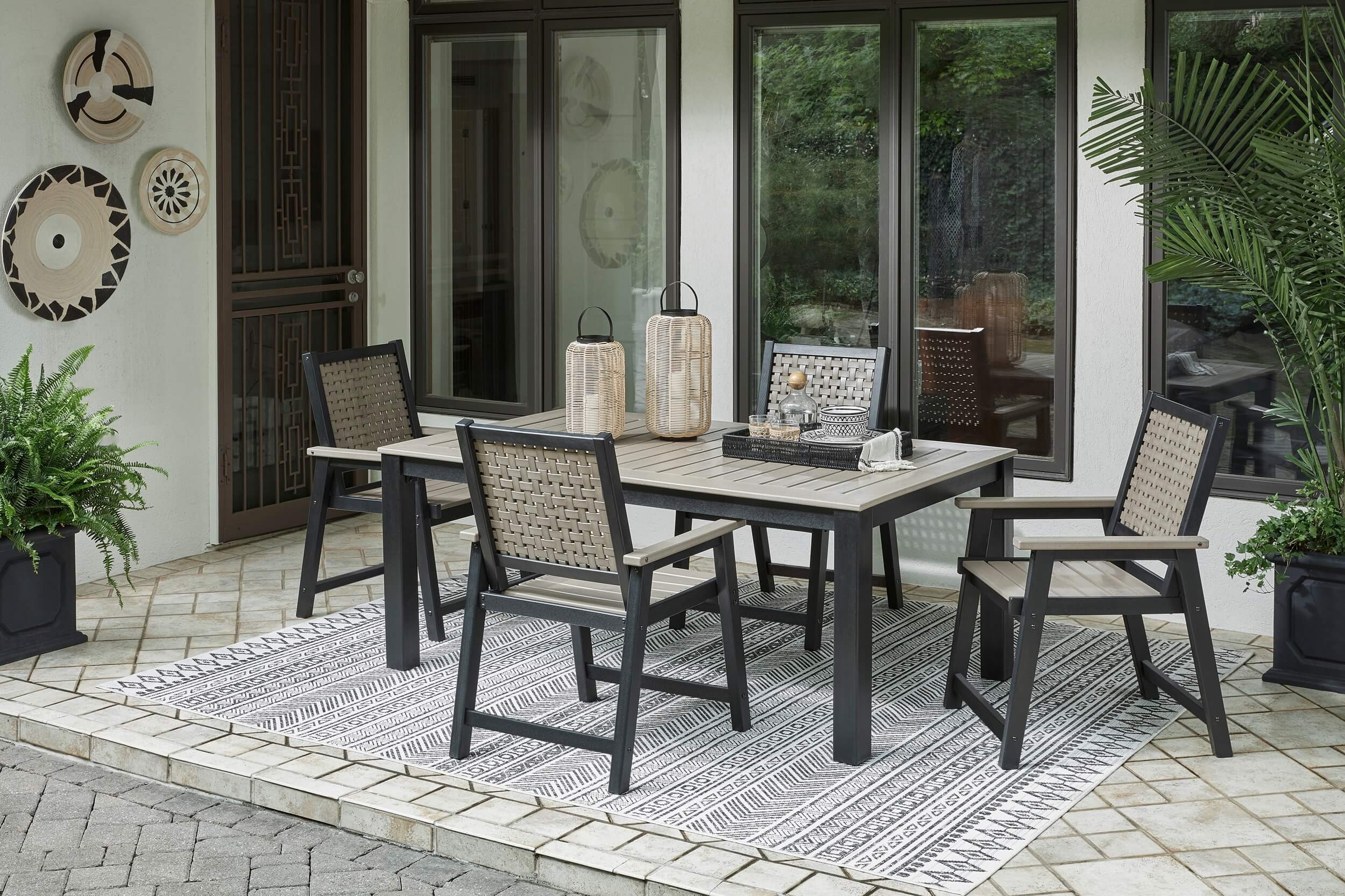 Mount Valley Outdoor High-Density Polyethylene Patio Dining Set