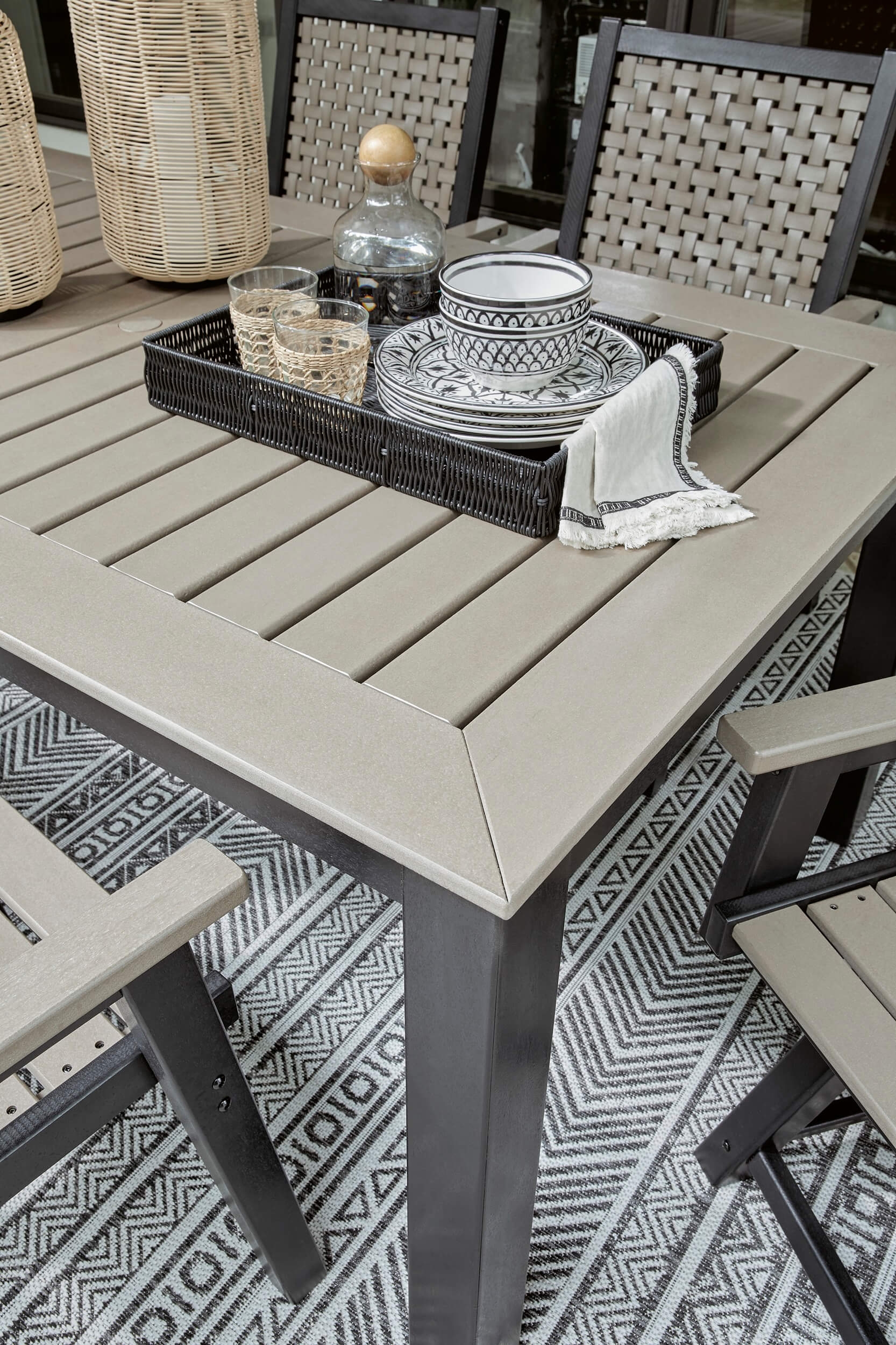 Mount Valley Outdoor High-Density Polyethylene Patio Dining Set