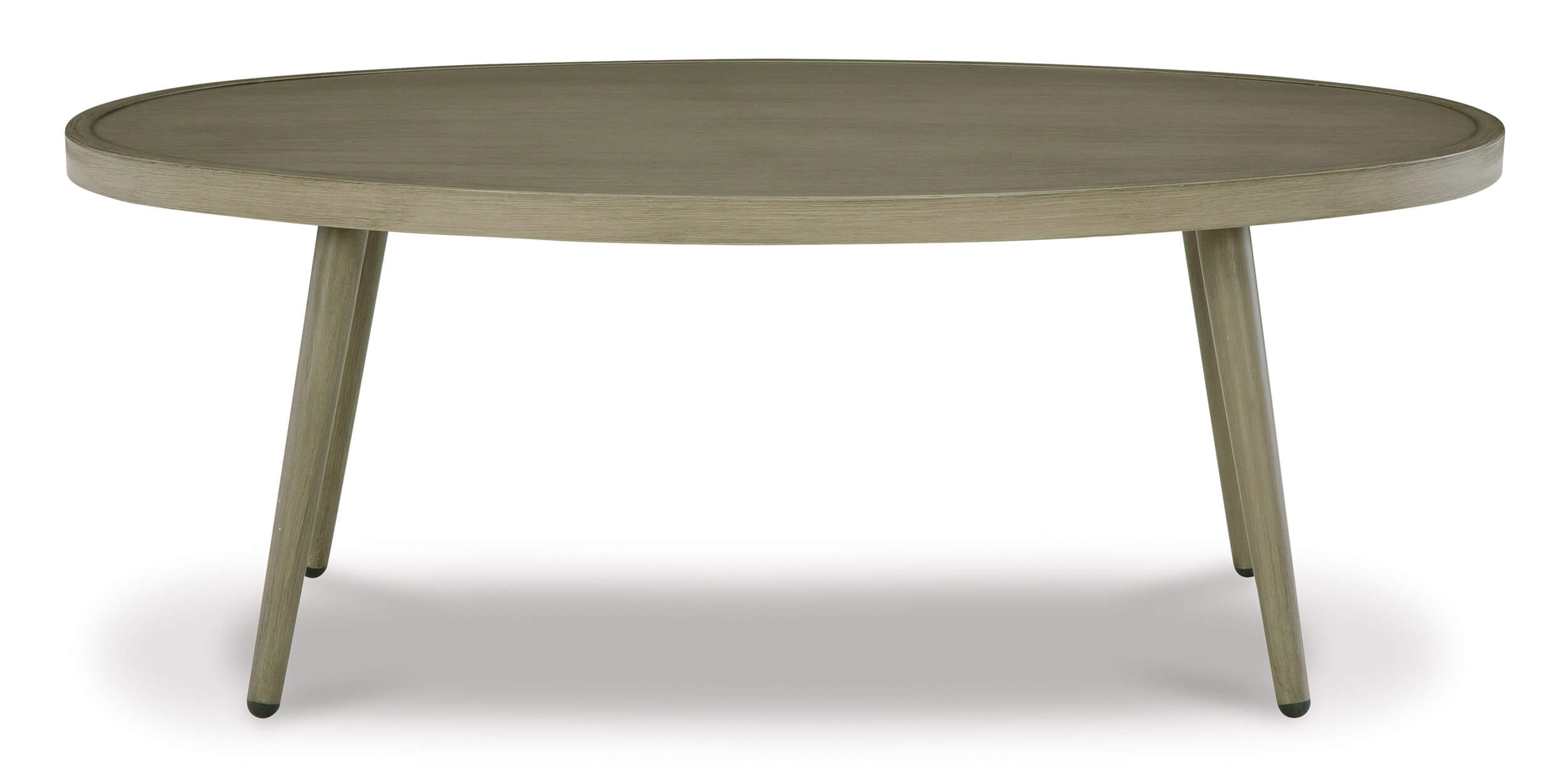 Swiss Valley Outdoor Oval Wood Look Coffee Table