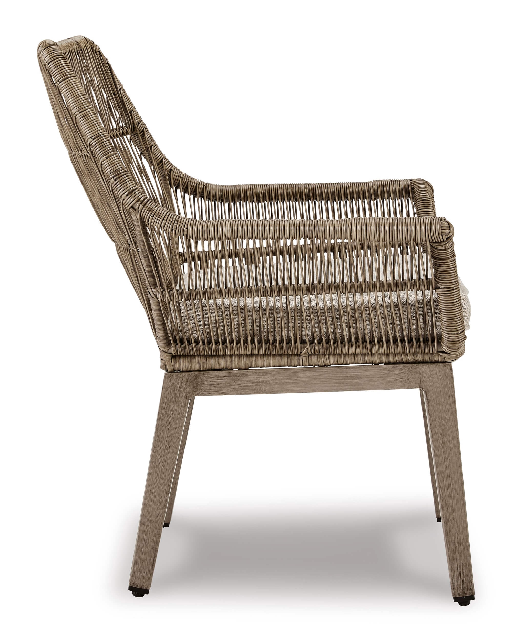 Beach Front Outdoor Nuvella Fabric/Resin Wicker Arm Chair, Set of 2