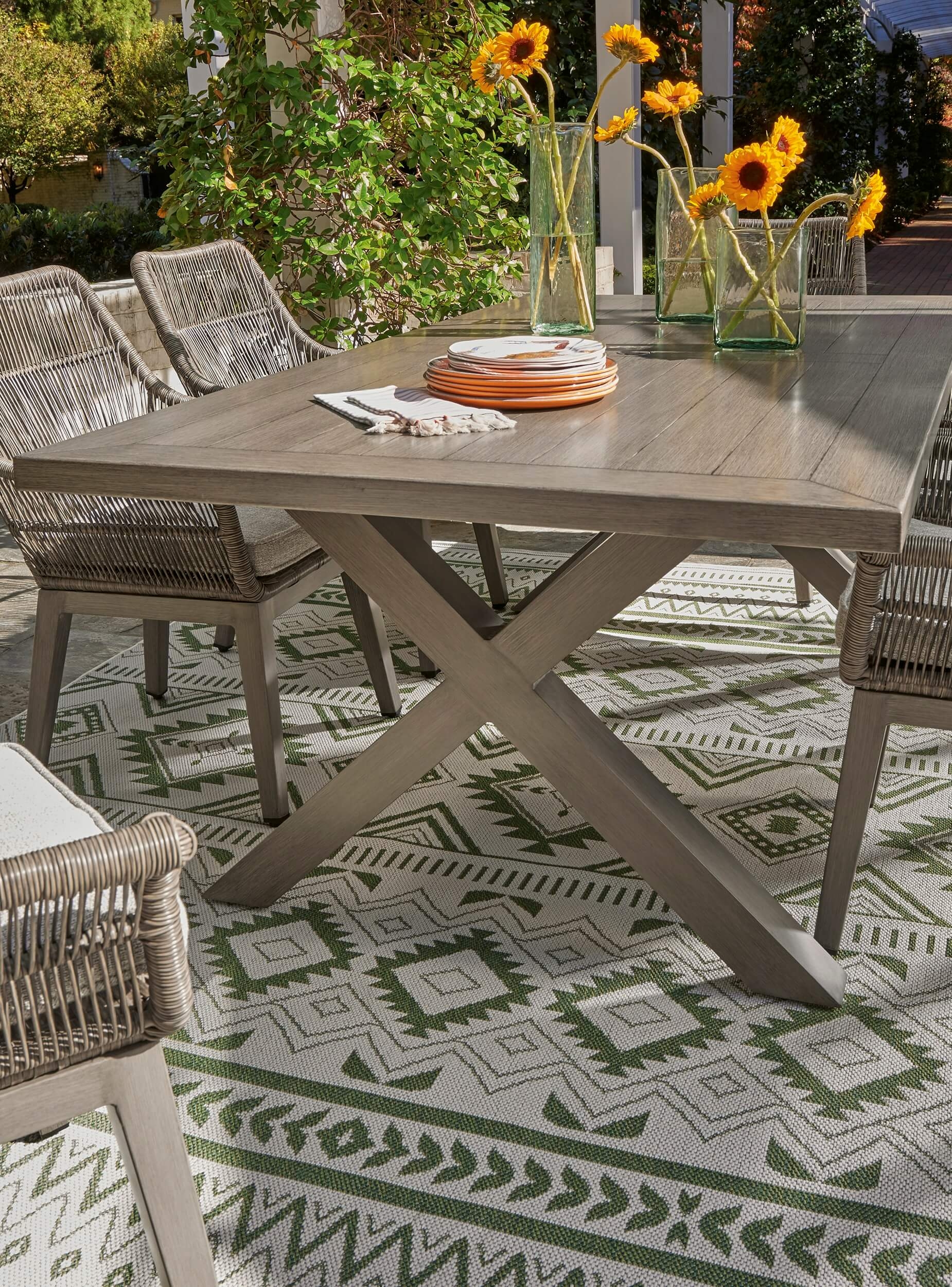 Beach Front Outdoor Aluminum Dining Table