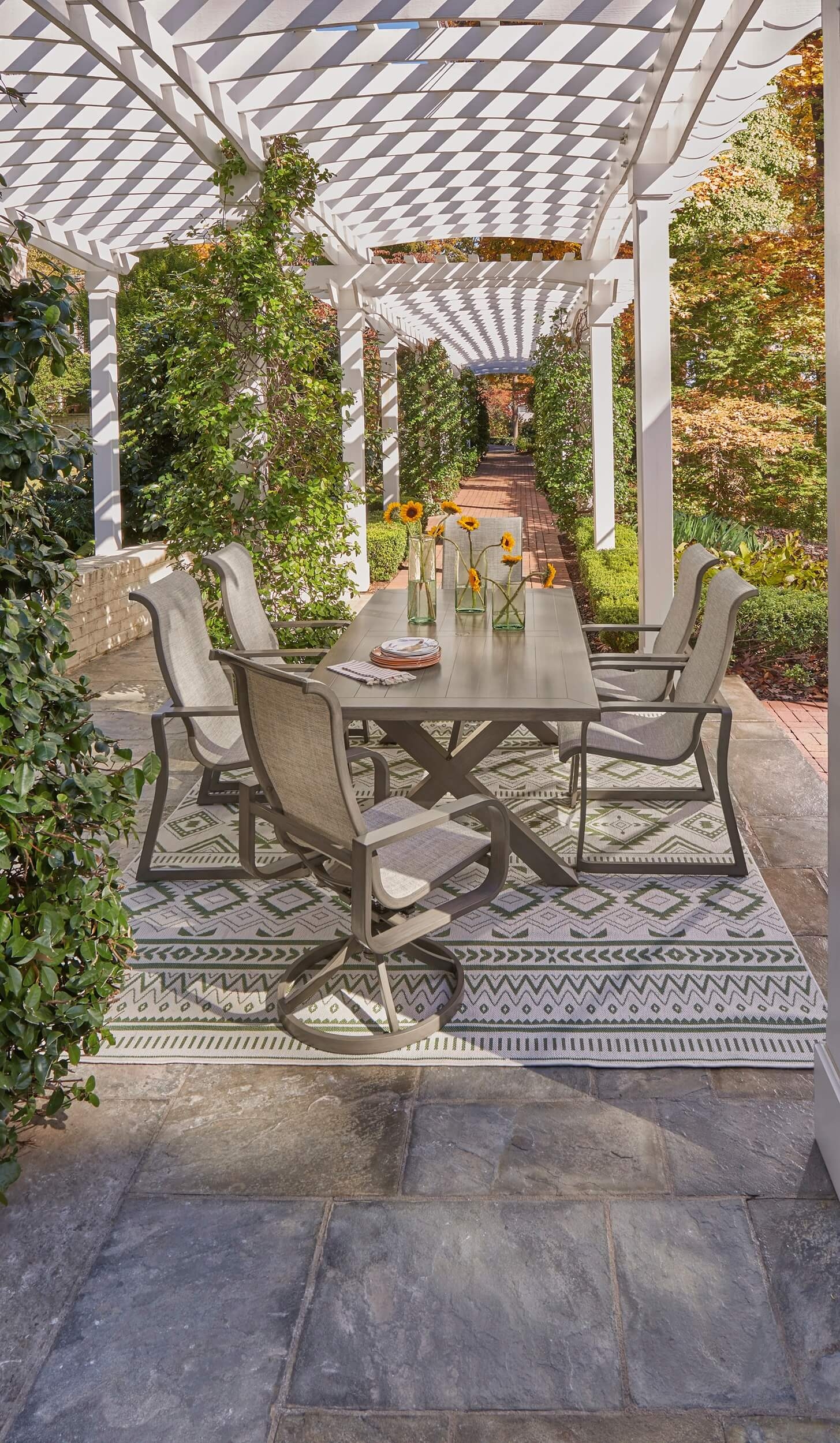 Beach Front Outdoor Aluminum Patio Dining Set, Composition 1