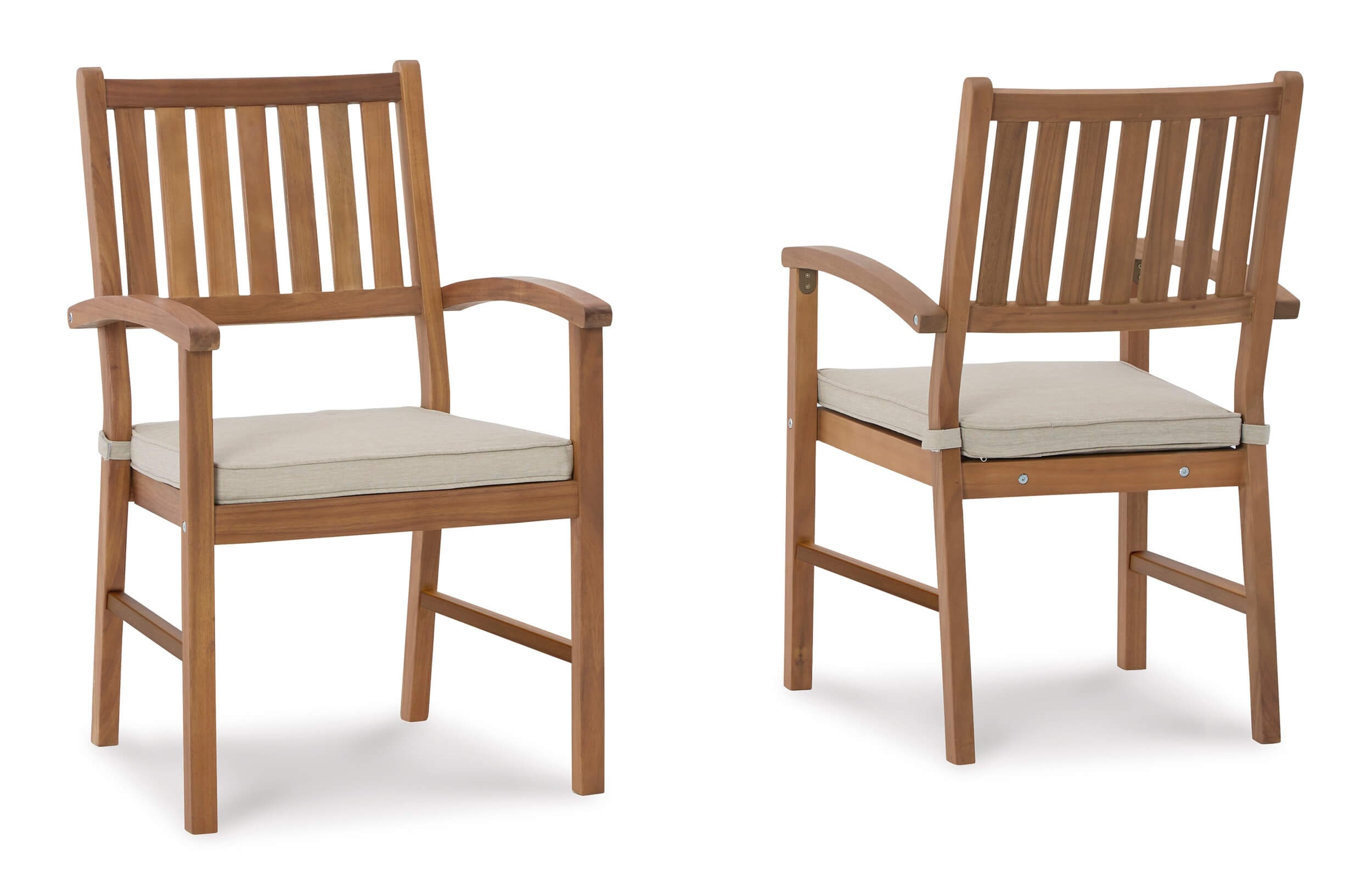 Janiyah Outdoor Acacia Wood Rectangular Dining Set