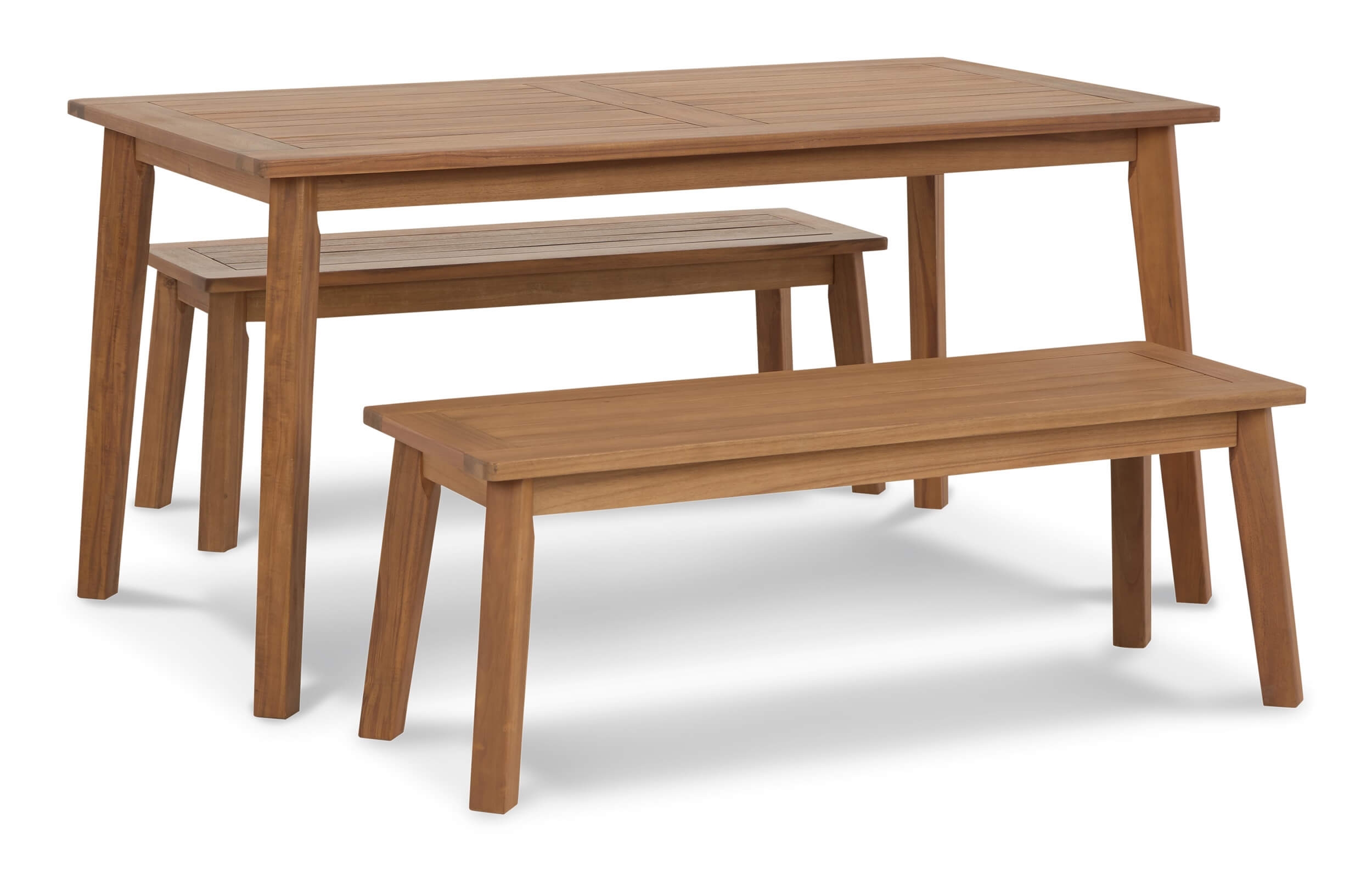 Janiyah Outdoor Acacia Wood Dining Bench