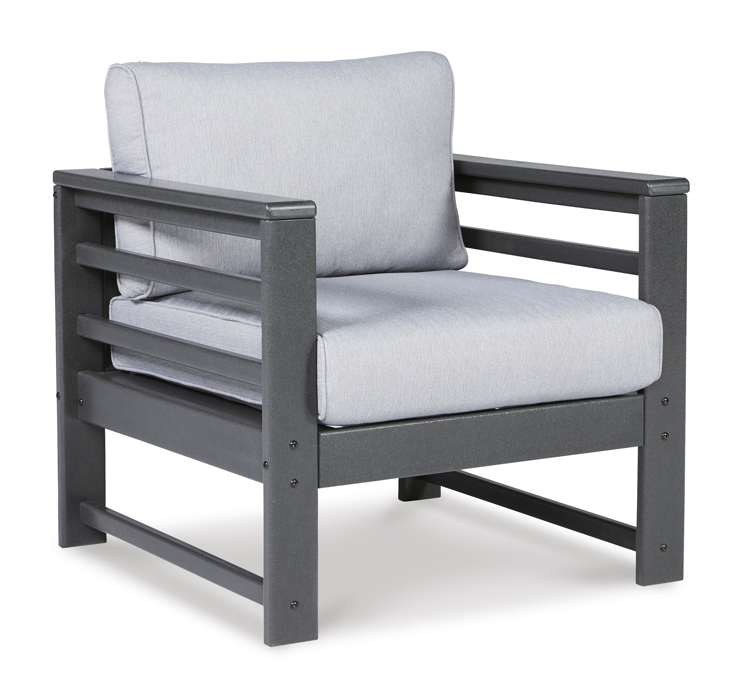 Amora Outdoor Nuvella Fabric/High-Density Polyethylene Lounge Chair, Set of 2