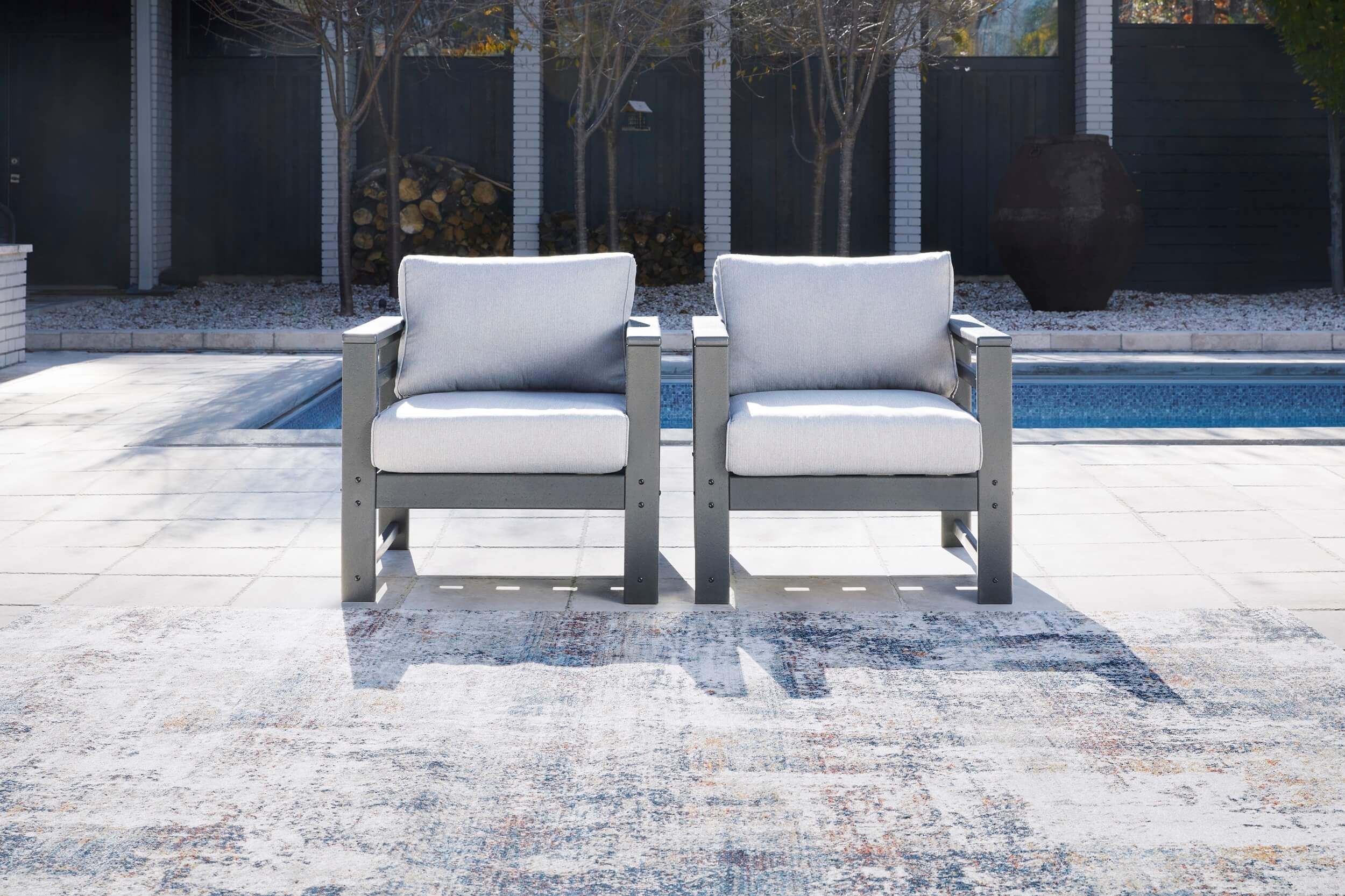 Amora Outdoor Nuvella Fabric/High-Density Polyethylene Set