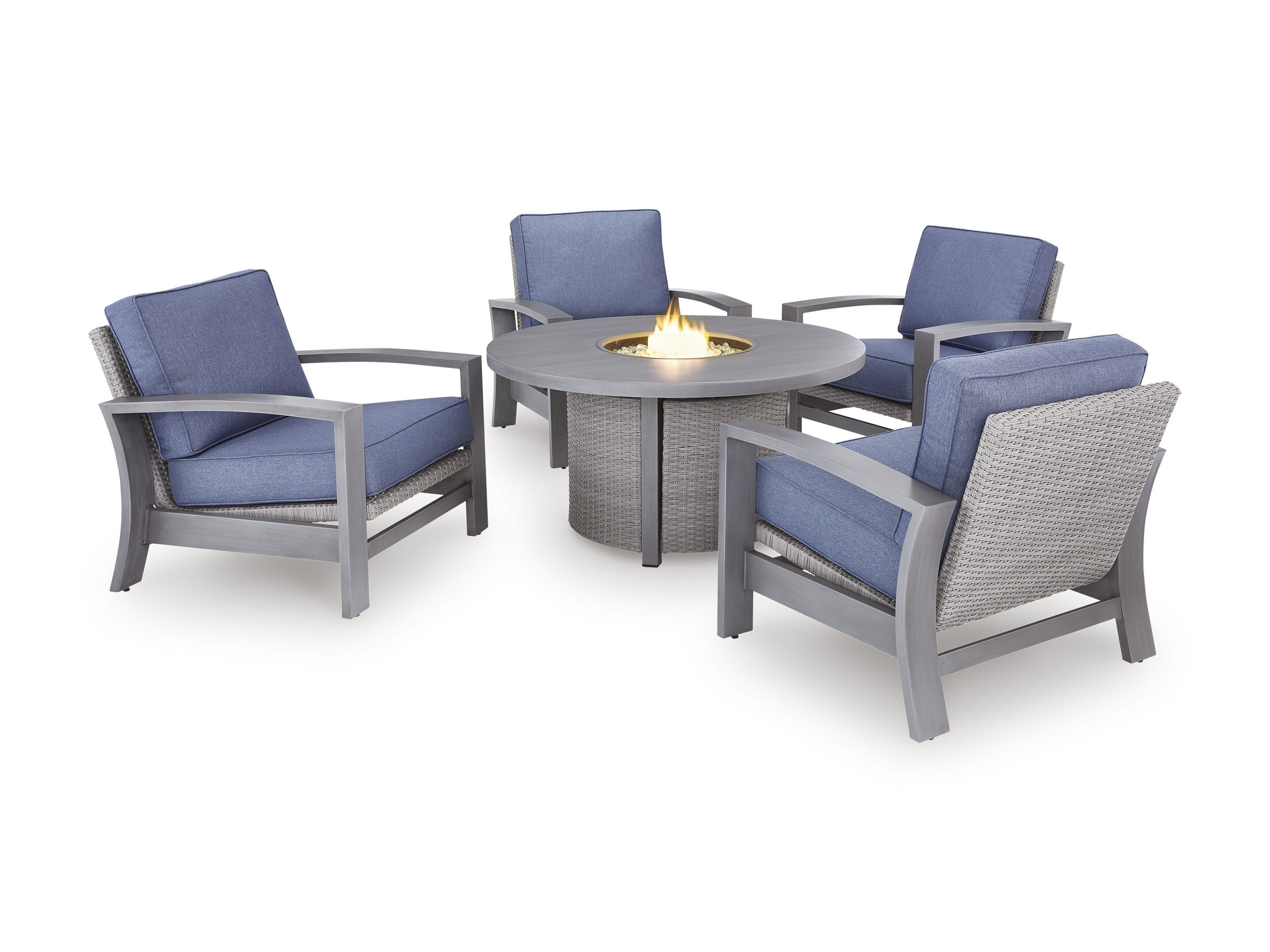 Half Moon Beach Resin Wicker/Aluminum Patio Set