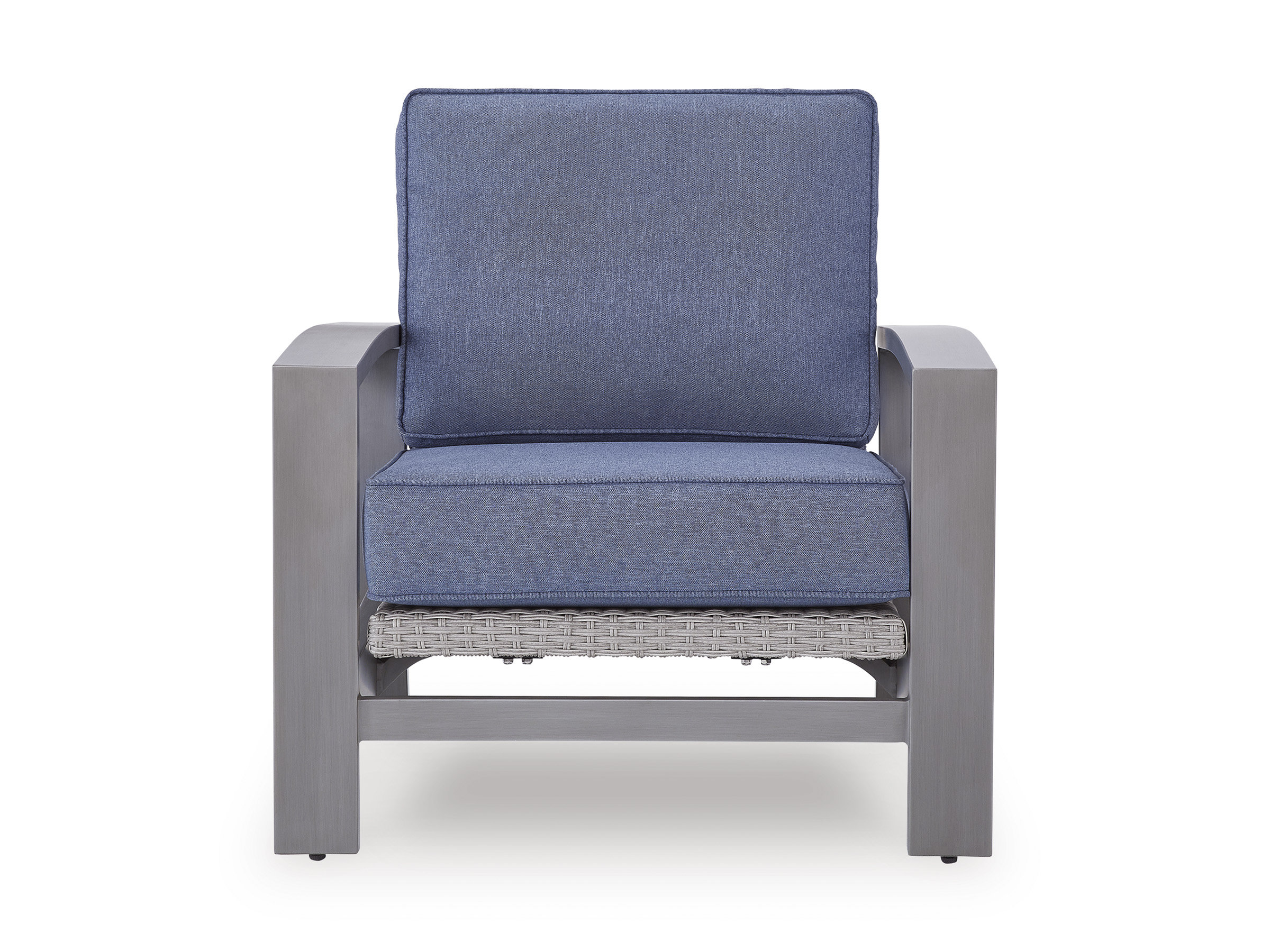 Half Moon Beach Resin Wicker/Aluminum Spring Lounge Chair with Cushion
