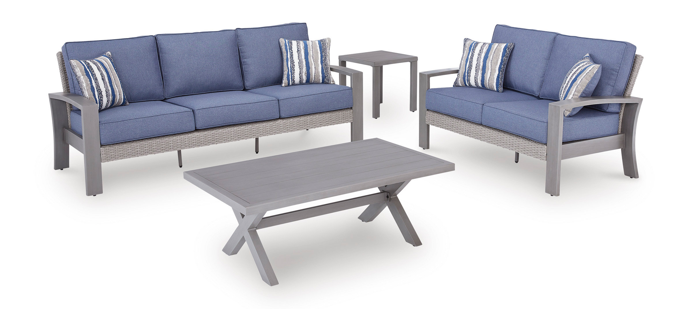 Half Moon Beach Resin Wicker/Aluminum Patio Set