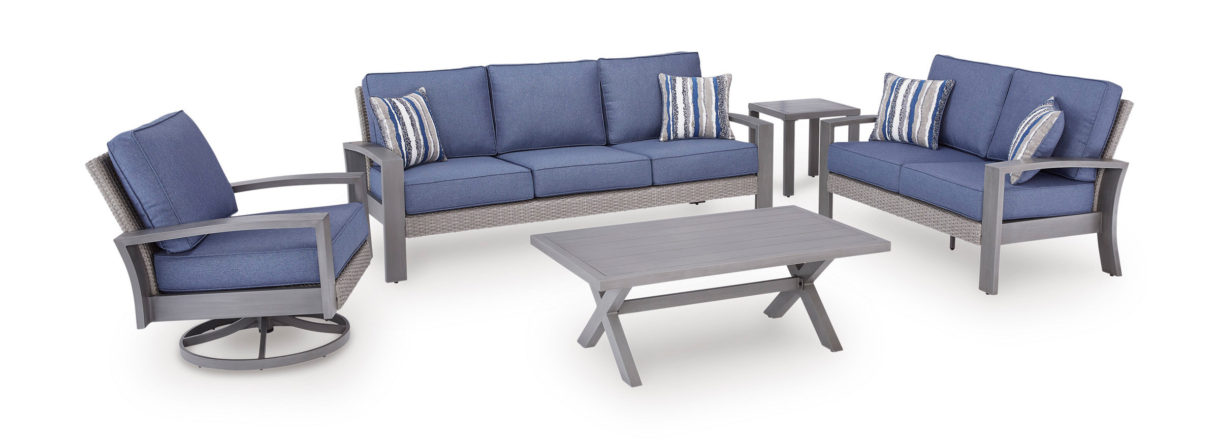 Half Moon Beach Resin Wicker/Aluminum Patio Set