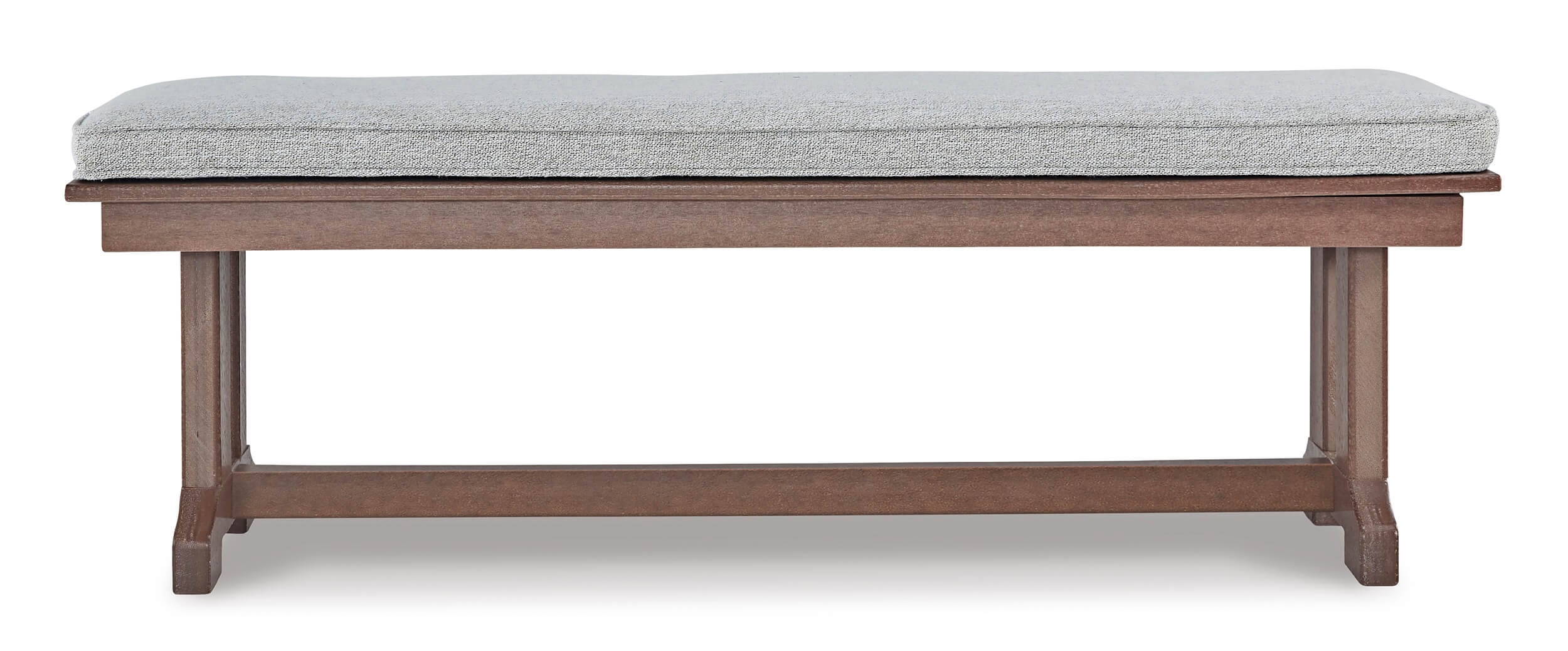 Emmeline Outdoor Nuvella Fabric/High-Density Polyethylene Bench