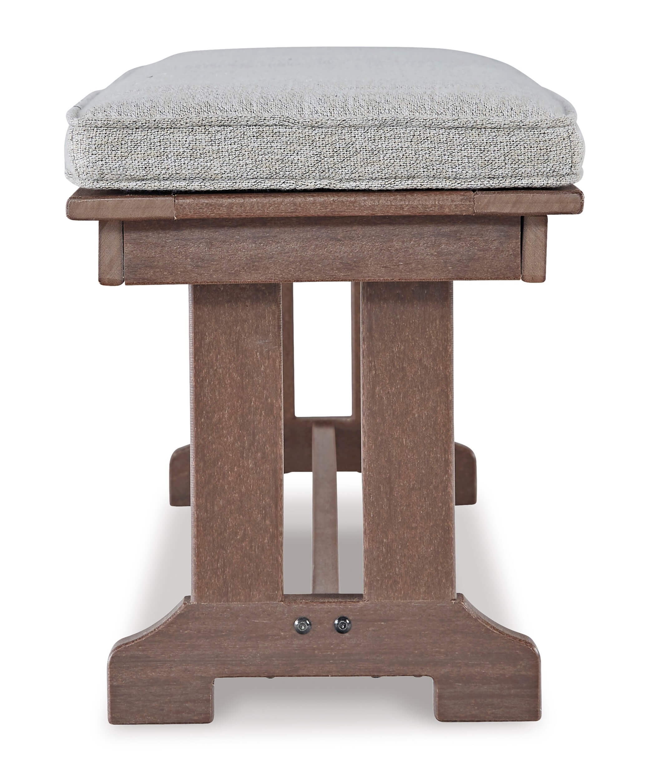Emmeline Outdoor Nuvella Fabric/High-Density Polyethylene Bench
