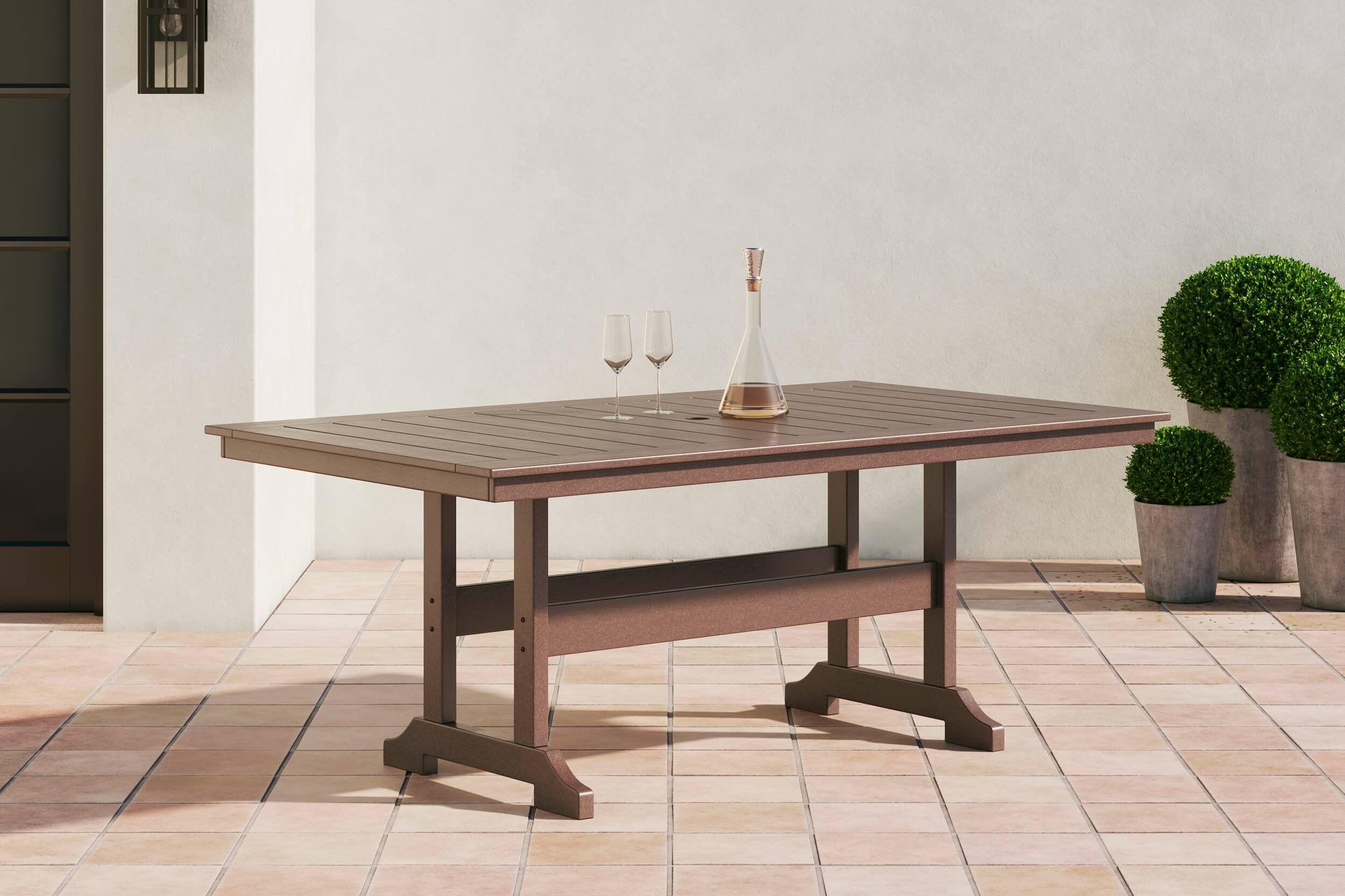 Emmeline Outdoor High-Density Polyethylene Dining Table
