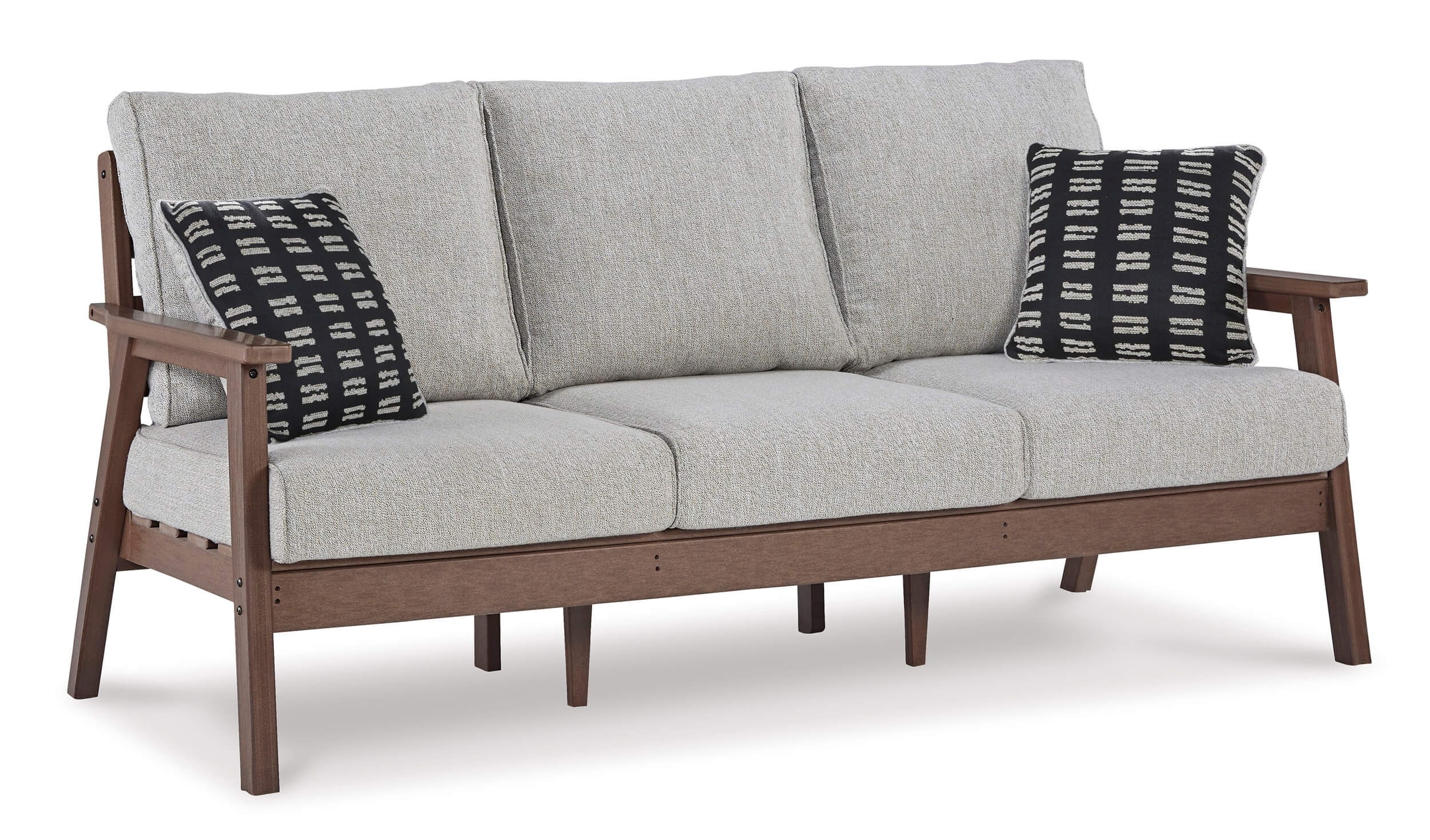 Emmeline Outdoor Nuvella Fabric/High-Density Polyethylene Set w/Pillows
