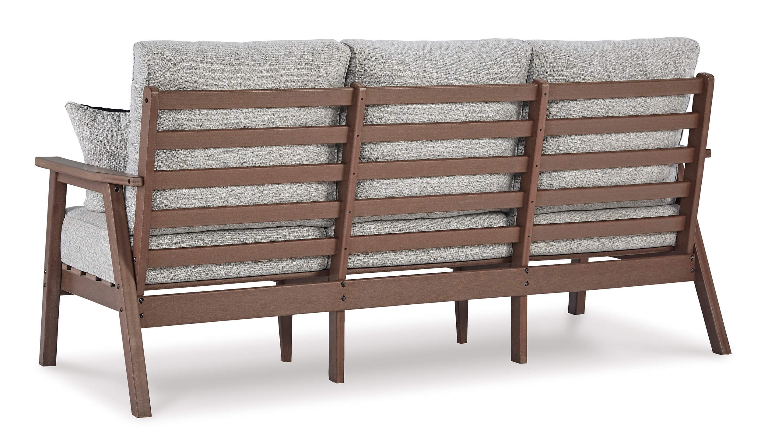 Emmeline Outdoor Nuvella Fabric/High-Density Polyethylene Sofa w/2 Pillows