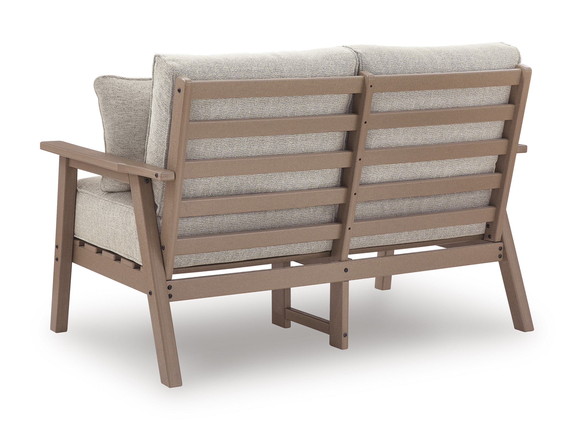 Grover Beach HDPE/Polyester Loveseat with Cushion
