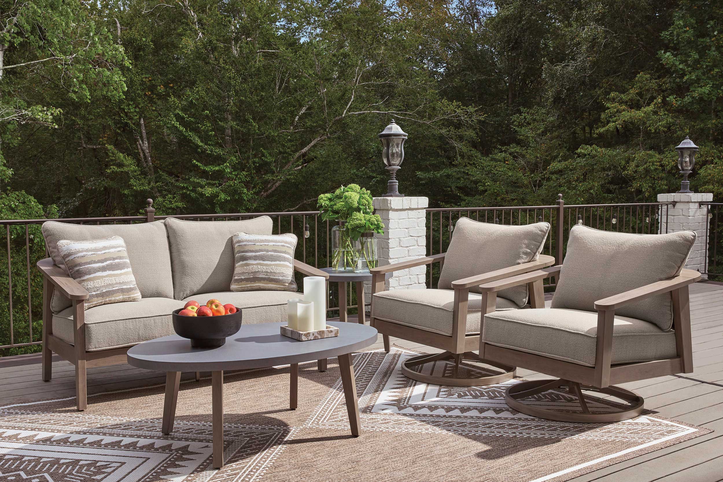 Harmony Headlands Aluminum/Polyester Loveseat with Cushion
