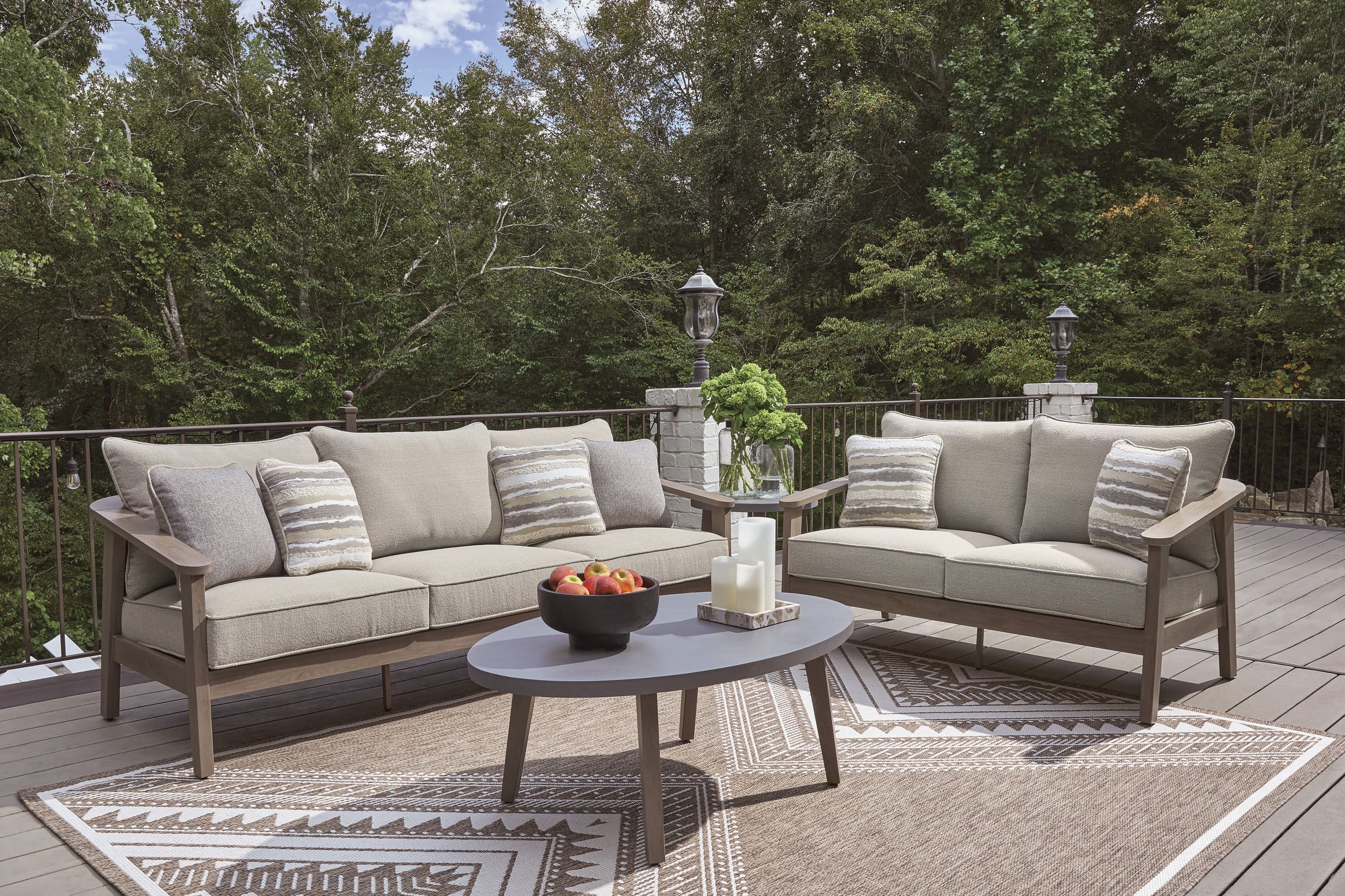 Harmony Headlands Aluminum/Polyester Loveseat with Cushion