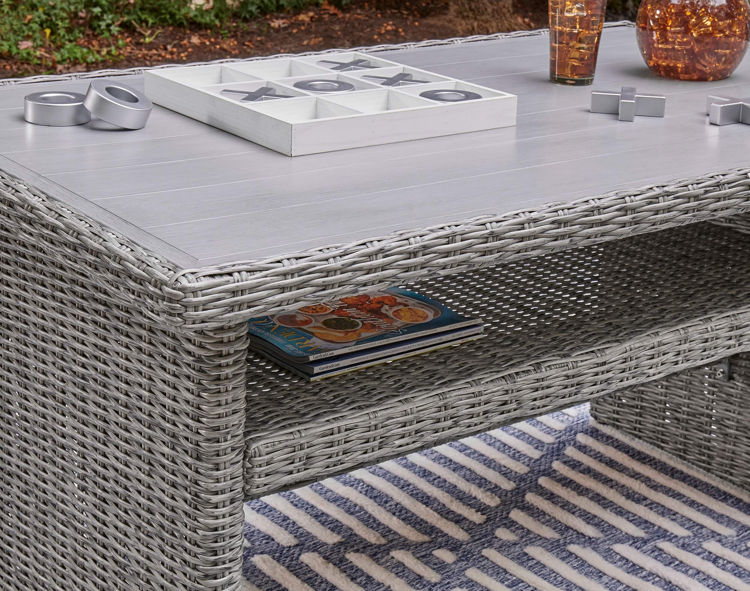 Naples Beach Outdoor Resin Wicker Multi-Use Table
