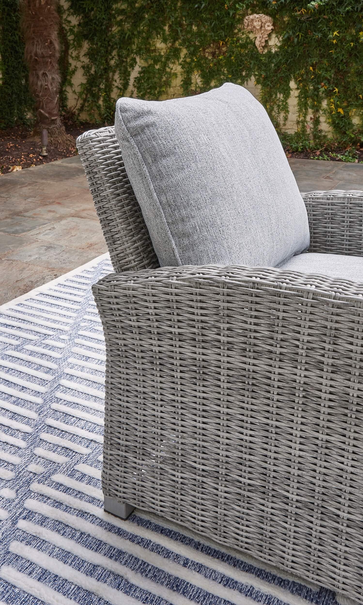 Naples Beach Outdoor Nuvella Fabric/Resin Wicker Set