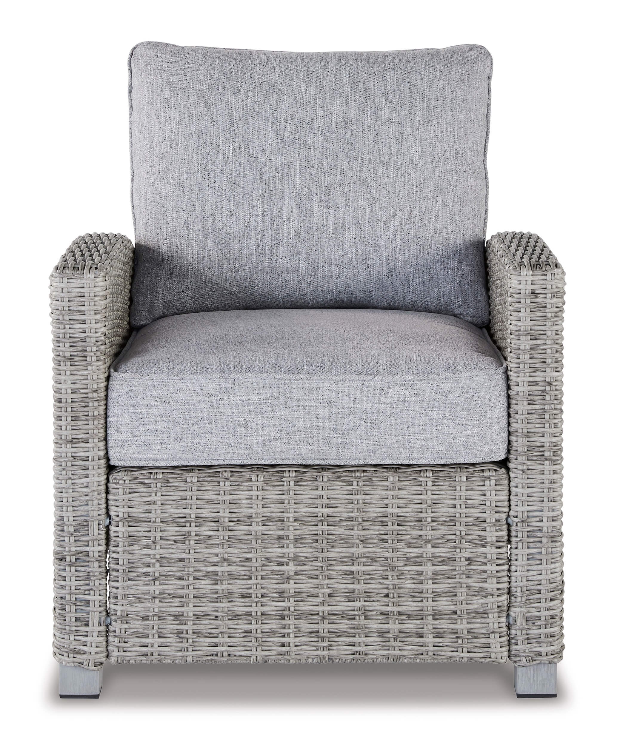 Naples Beach Outdoor Nuvella Fabric/Resin Wicker Lounge Chair w/Cushion