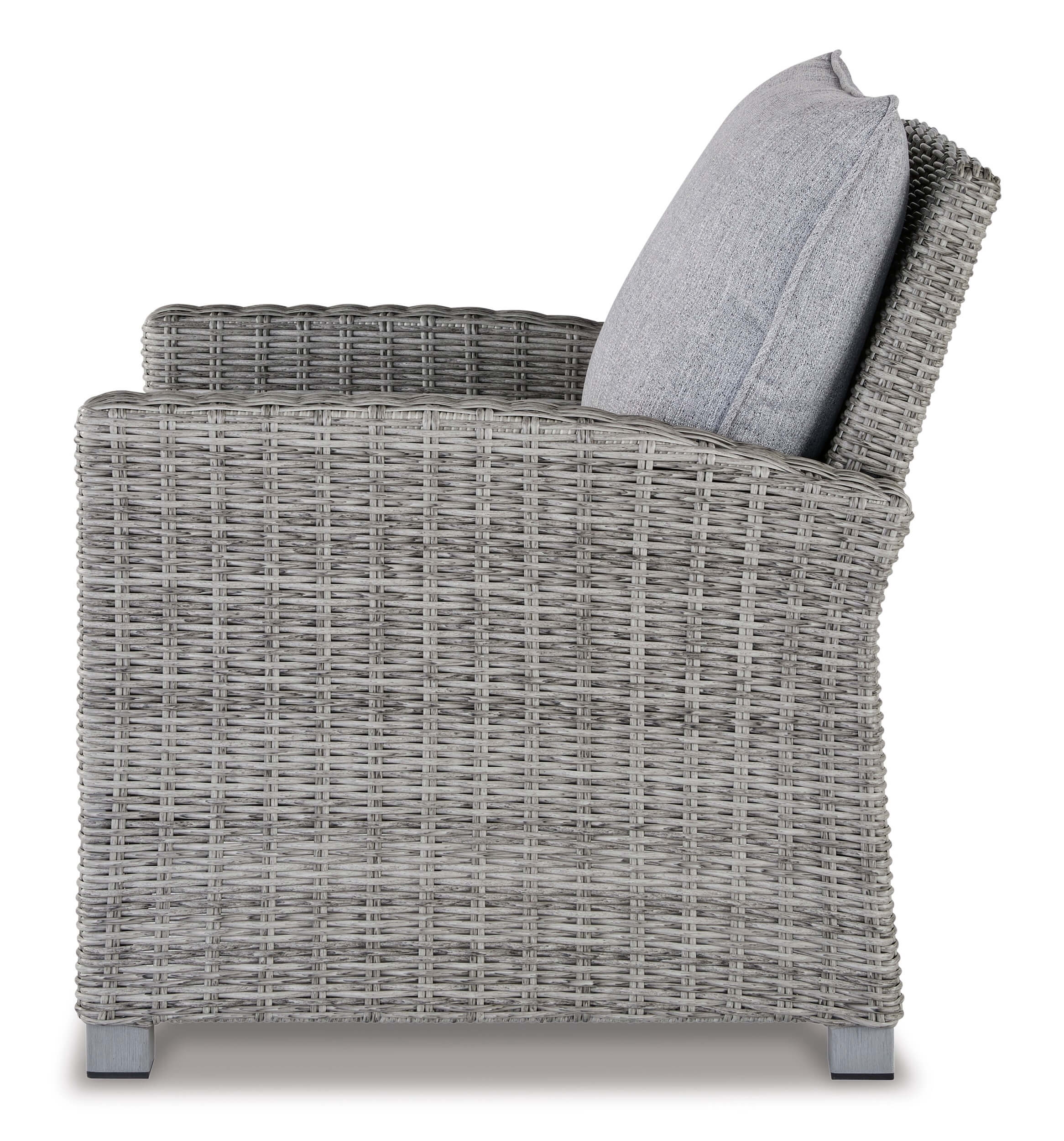 Naples Beach Outdoor Nuvella Fabric/Resin Wicker Lounge Chair w/Cushion