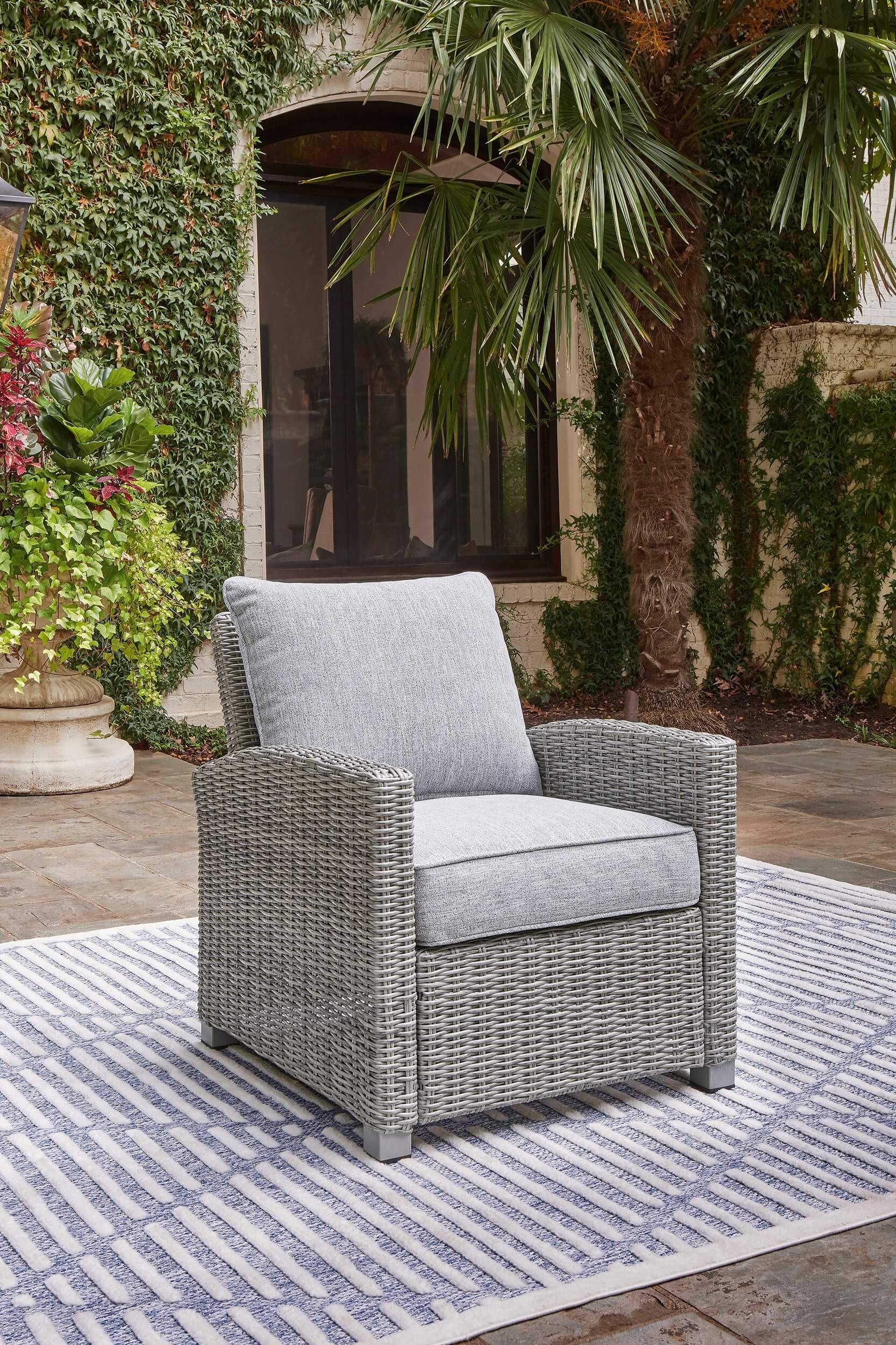 Naples Beach Outdoor Nuvella Fabric/Resin Wicker Set