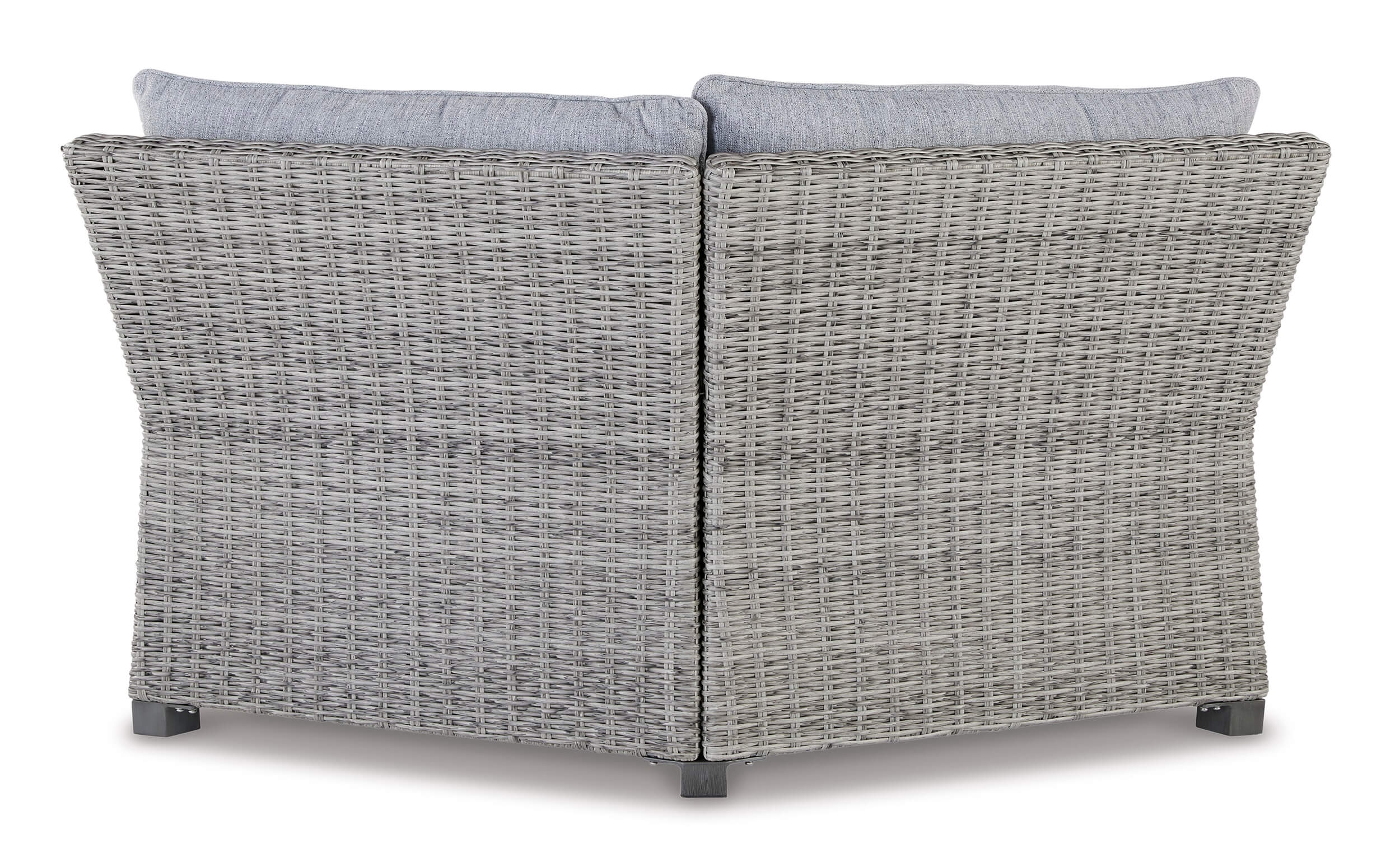 Naples Beach Outdoor Nuvella Fabric/Resin Wicker Corner w/Cushion