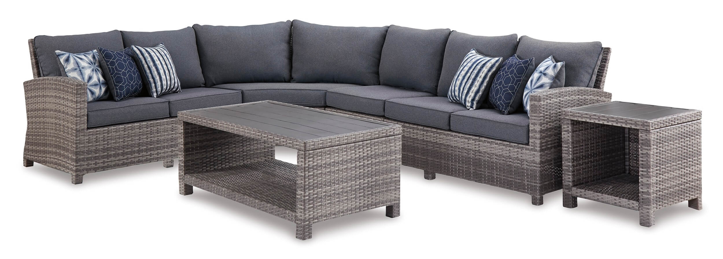 Salem Beach Outdoor Nuvella Fabric/Resin Wicker Set