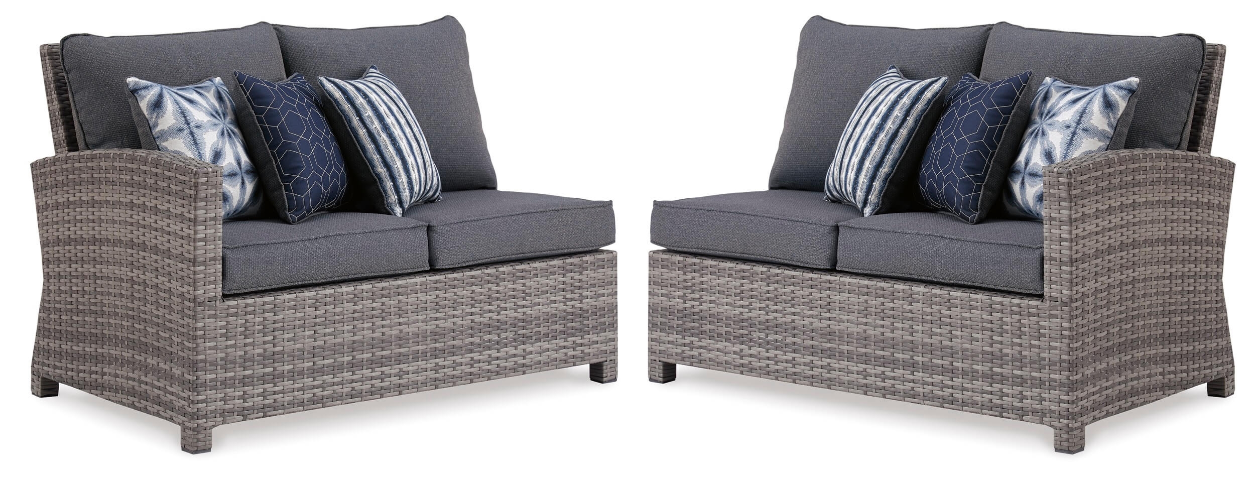 Salem Beach Outdoor Nuvella Fabric/Resin Wicker Sectional Sofa