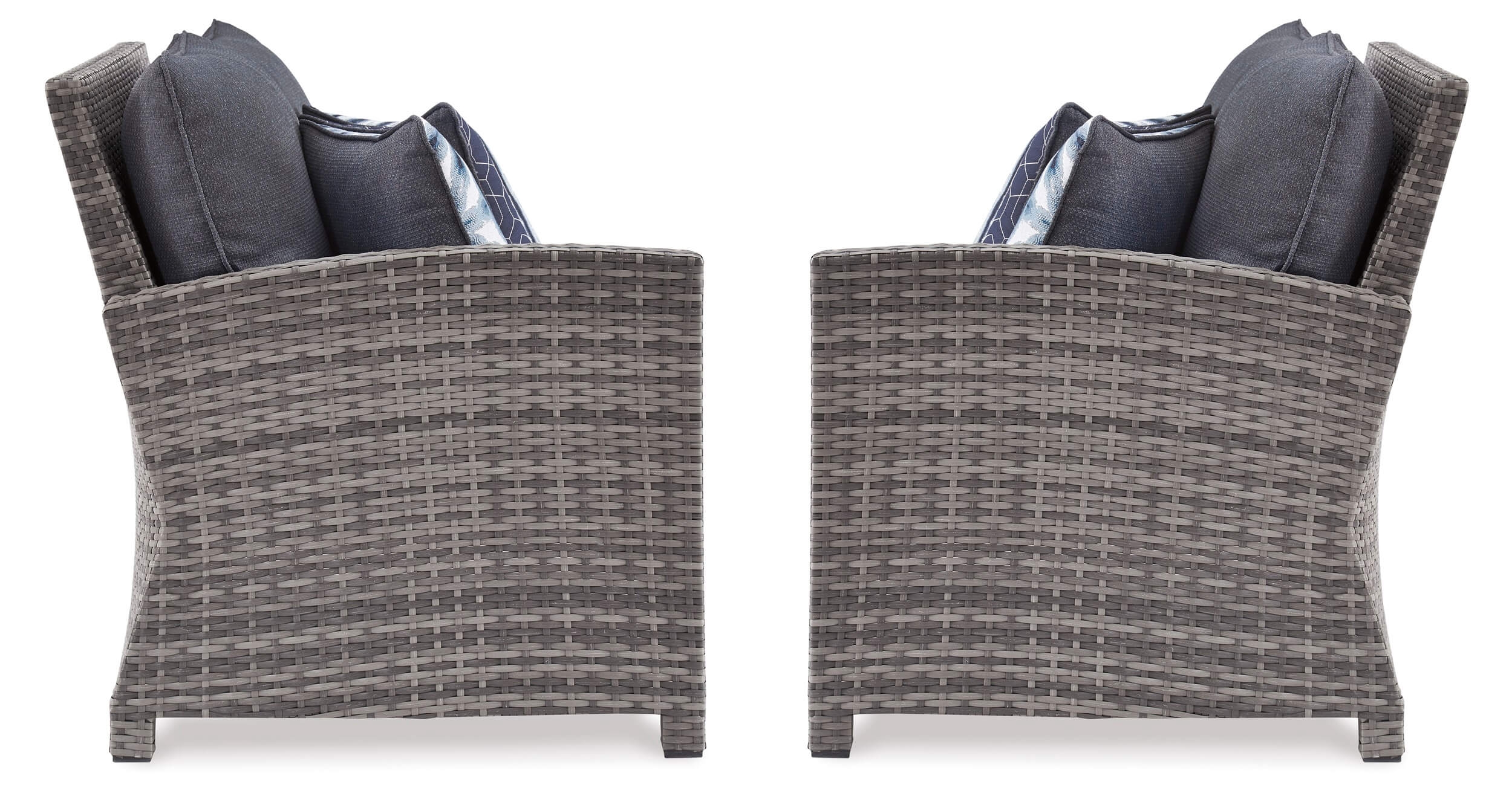Salem Beach Outdoor Nuvella Fabric/Resin Wicker Left-Arm Facing & Right-Arm Facing Loveseat