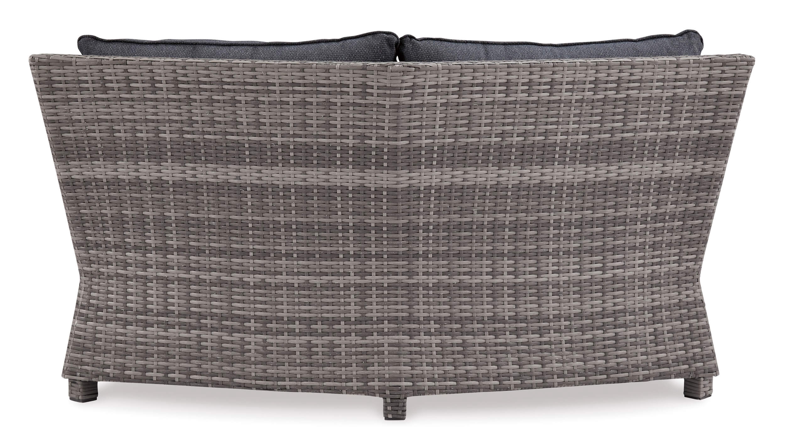 Salem Beach Outdoor Nuvella Fabric/Resin Wicker Corner Chair w/Cushion