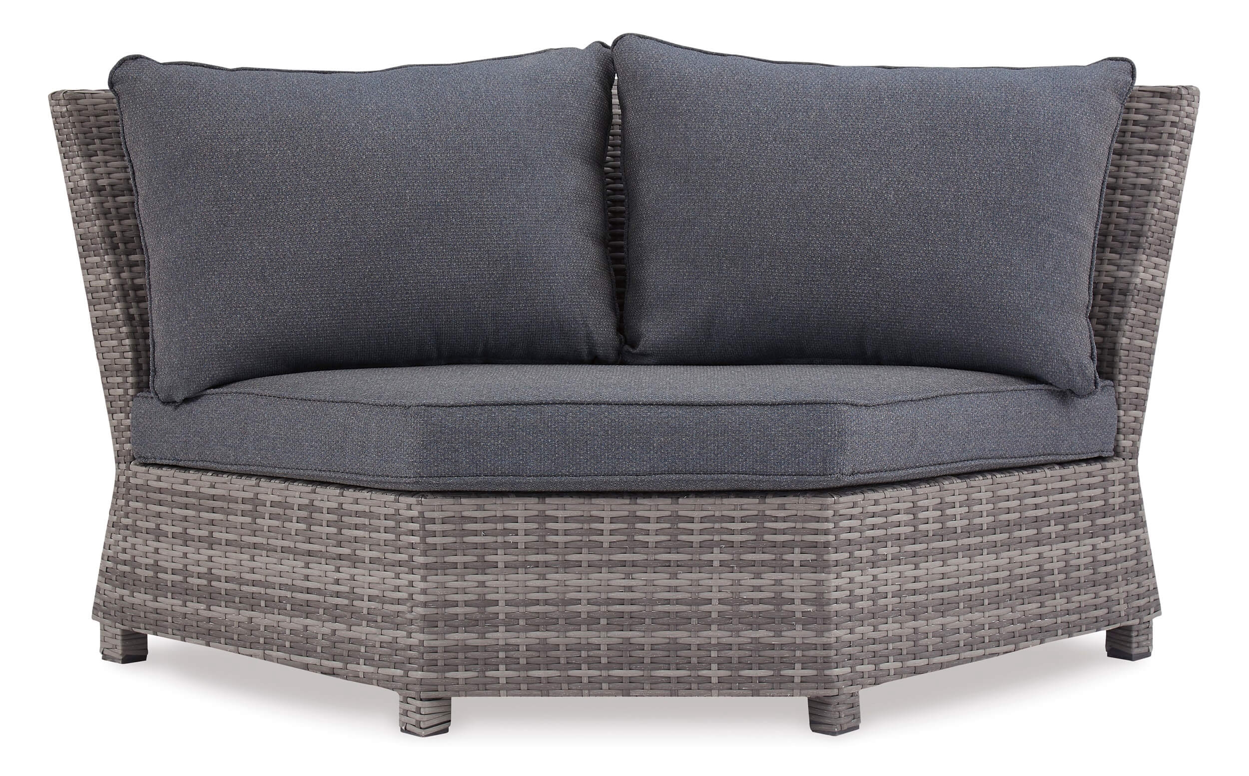 Salem Beach Outdoor Nuvella Fabric/Resin Wicker Sectional Sofa