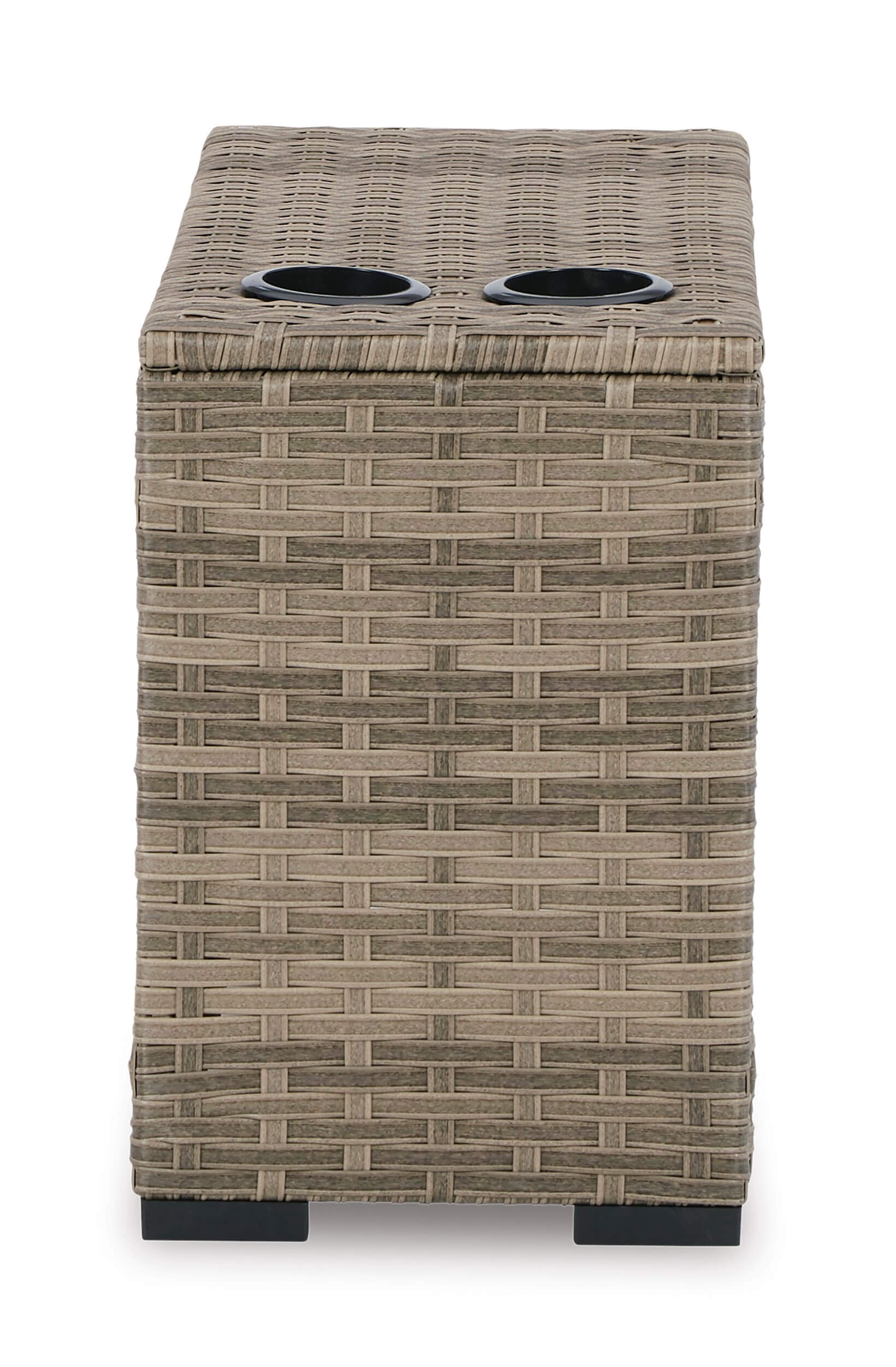 Calworth Outdoor Resin Wicker Console w/Drink Holders