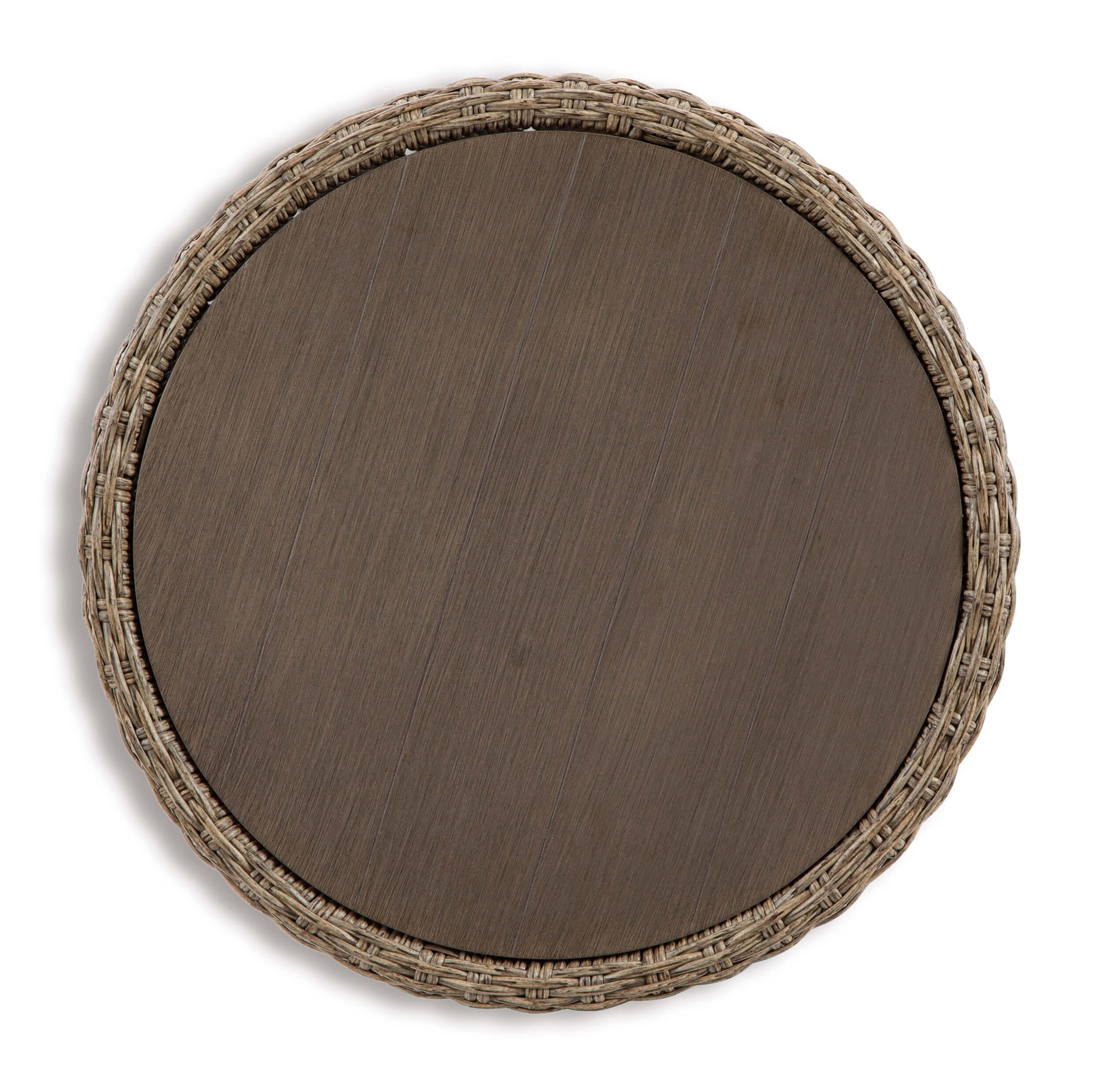Danson Outdoor Aluminum Top/Resin Wicker End Table
