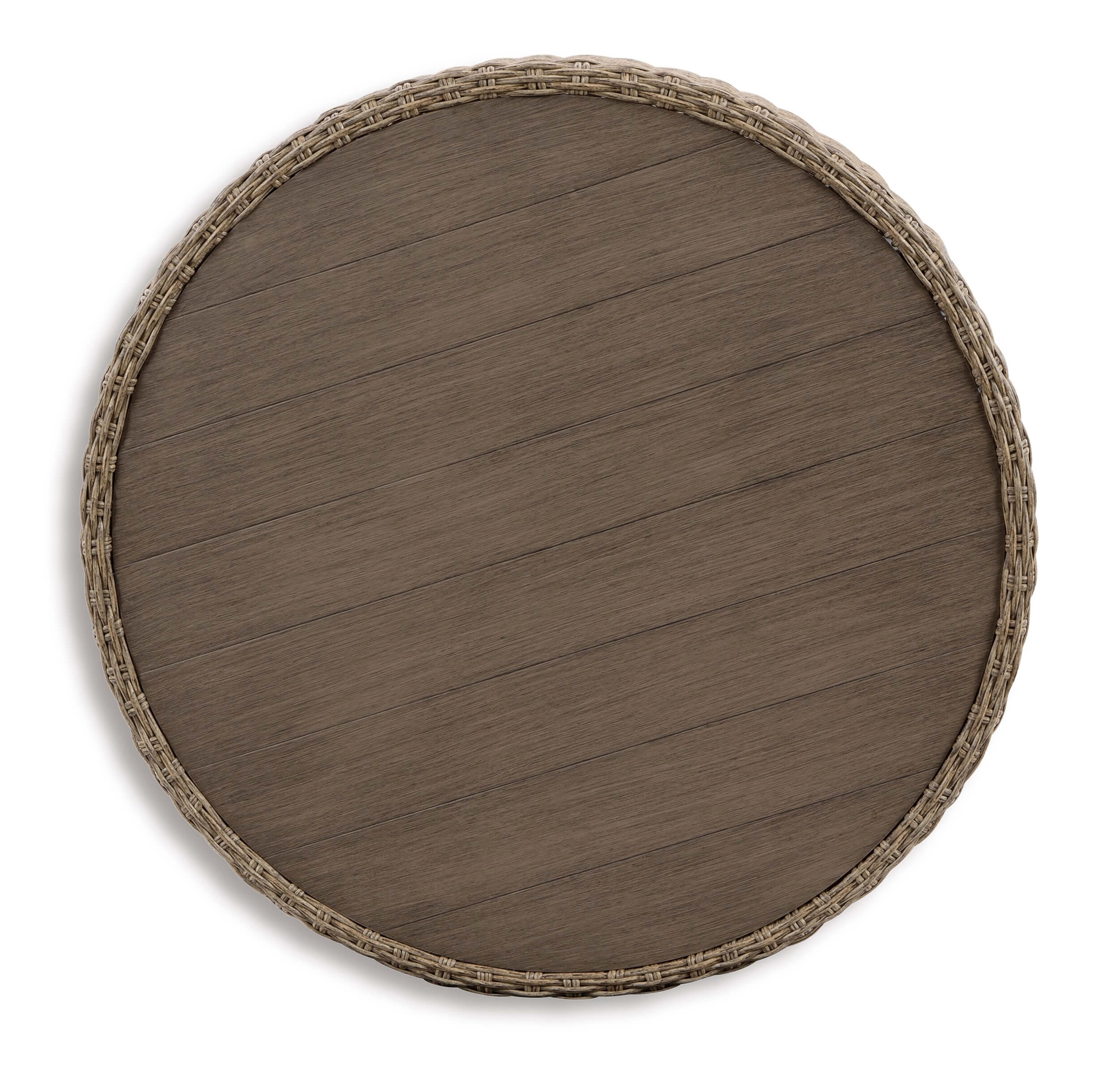 Danson Outdoor Aluminum Top/Resin Wicker Round Coffee Table