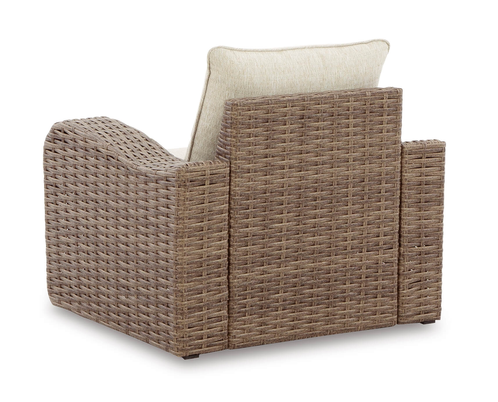 Sandy Bloom Outdoor Nuvella Fabric/Resin Wicker Lounge Chair