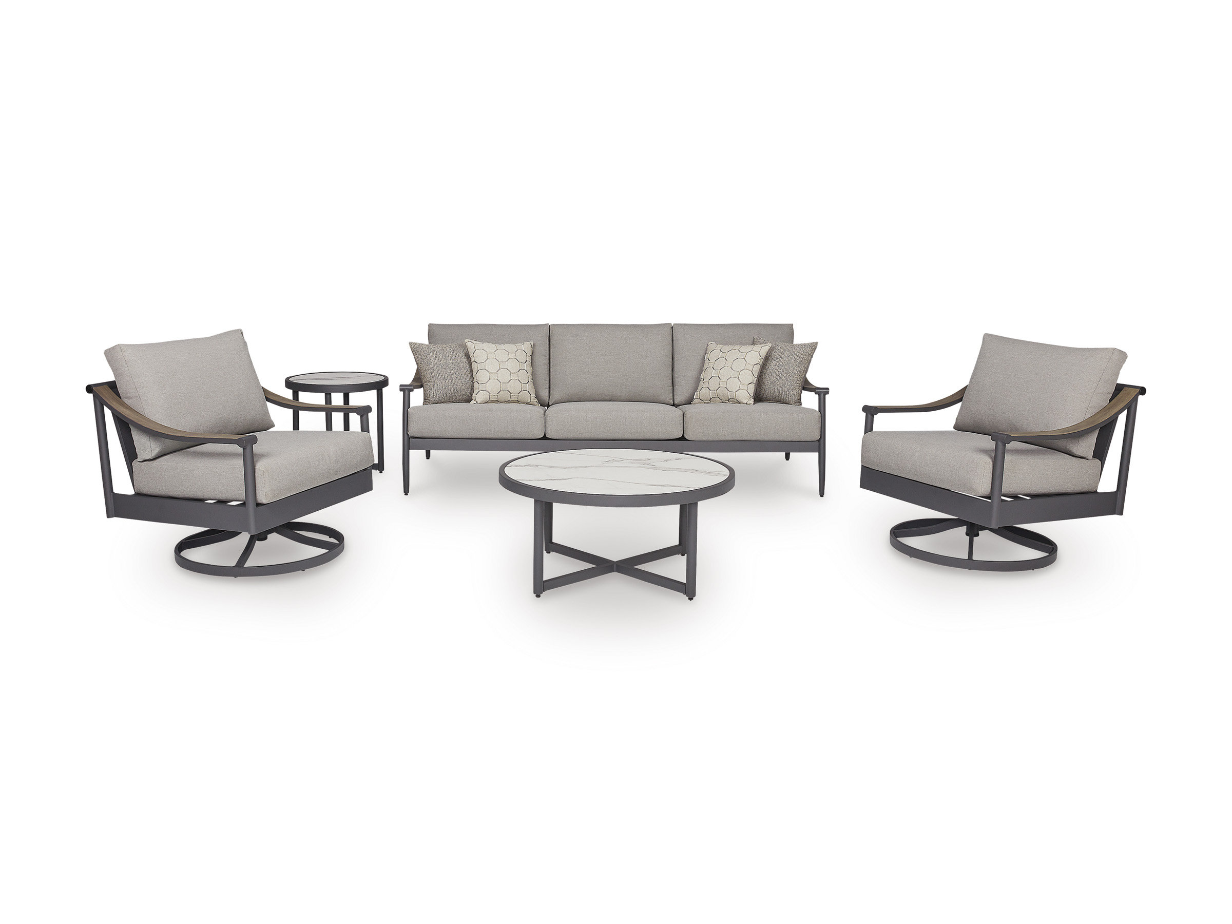 Ocean Beach Aluminum/Polyester Patio Set