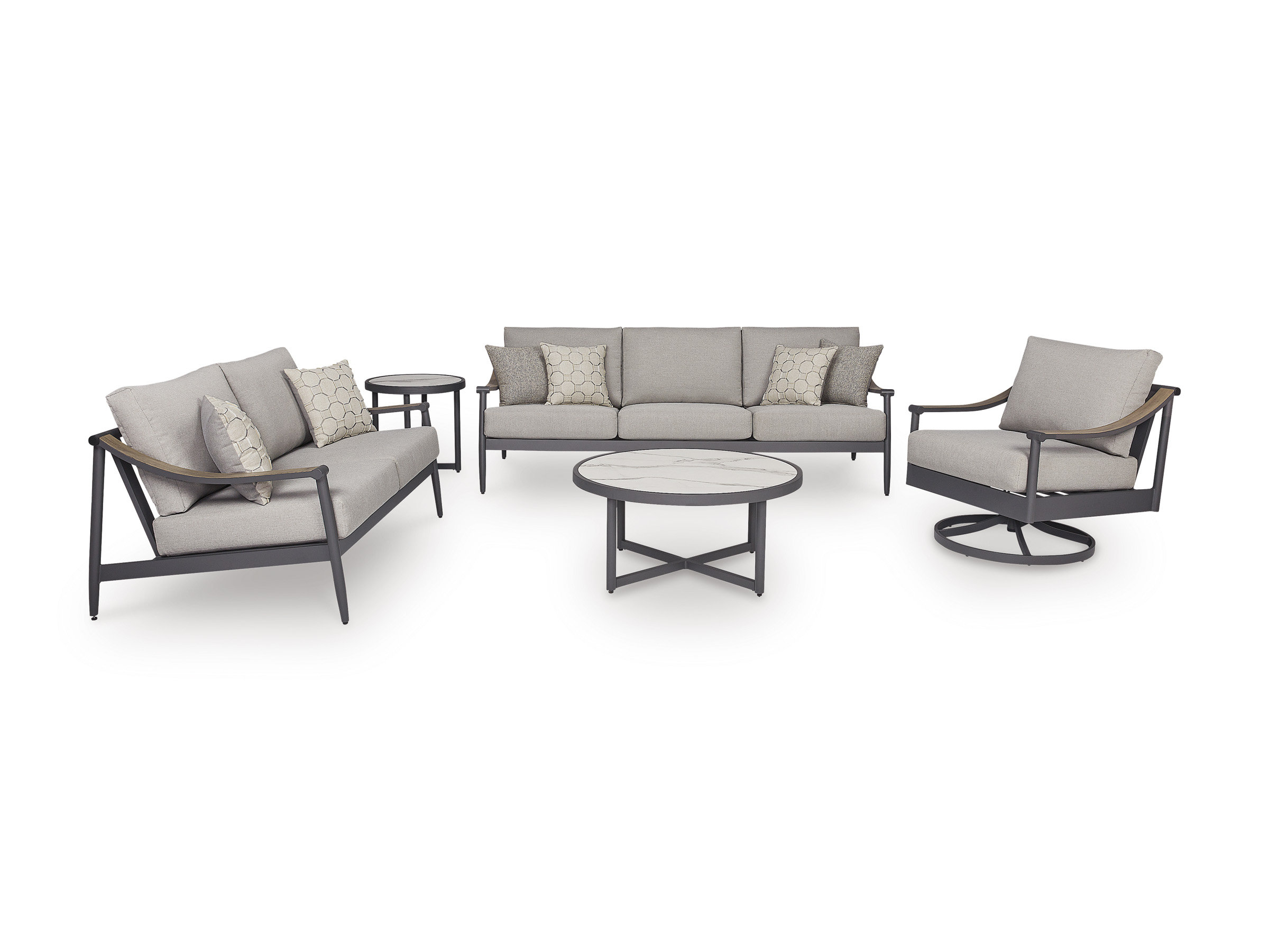 Ocean Beach Aluminum/Polyester Patio Set