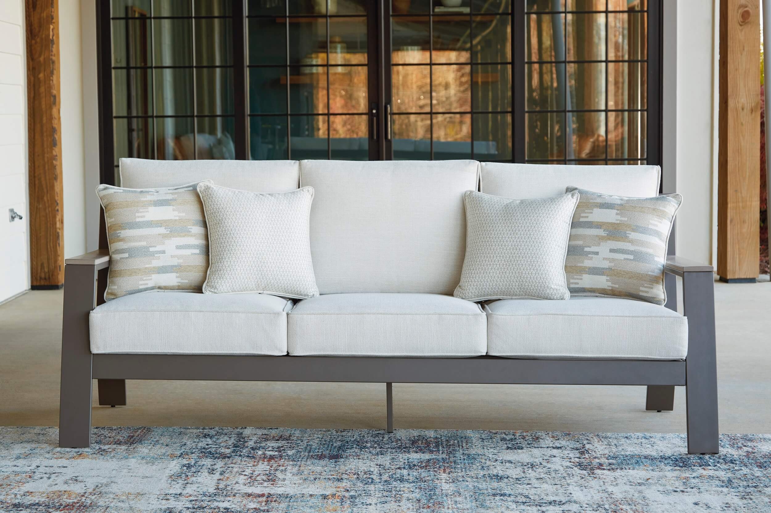Tropicava Outdoor Nuvella Fabric Sofa w/4 Pillows